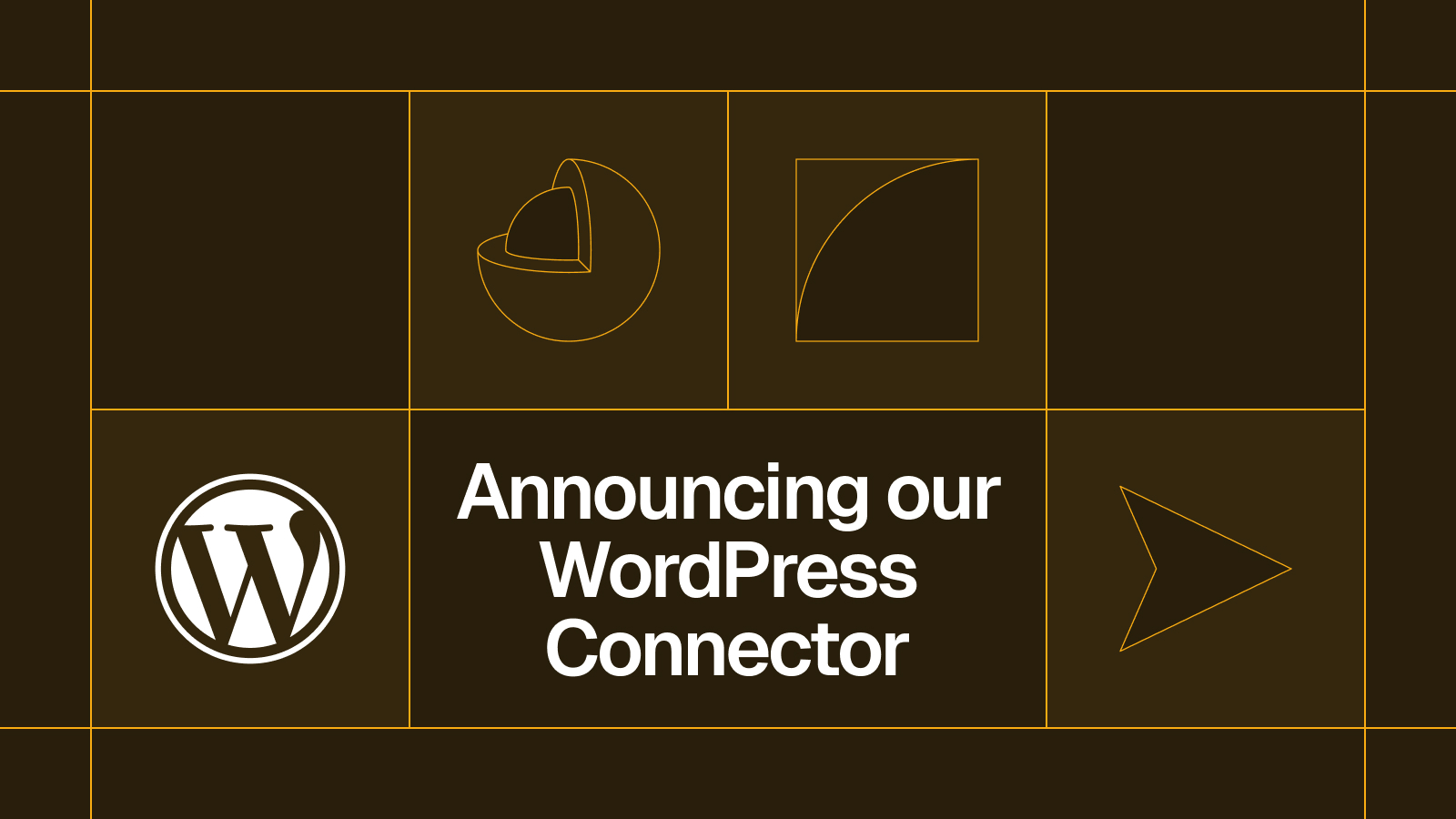 Title card reading 'Announcing our WordPress Connector' with the WordPress logo