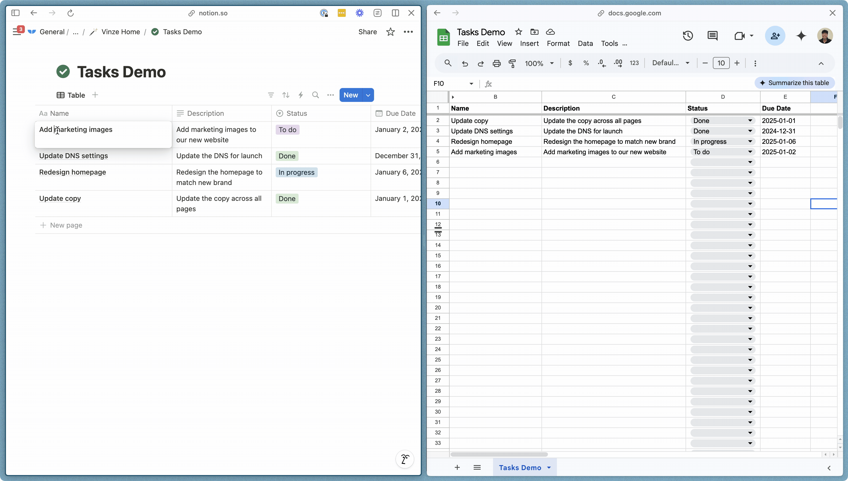 How to sync Notion to Google Sheets