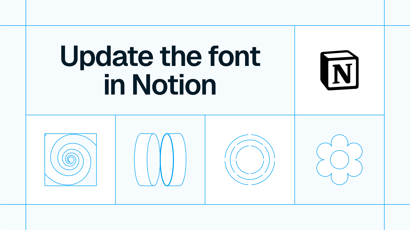 Title card reading 'Update the font in Notion' with the Notion logo