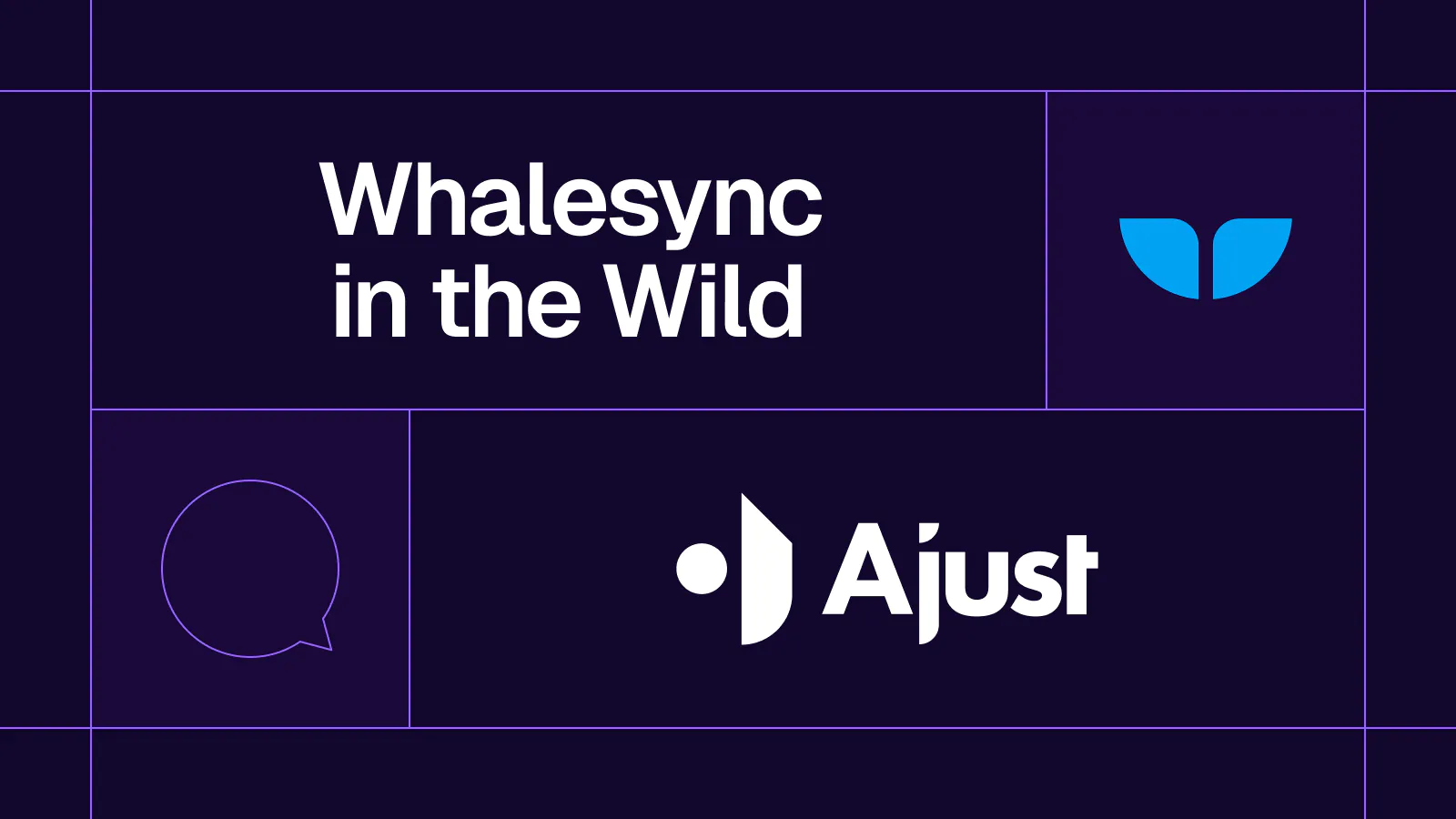 Title card reading 'Whalesync in the Wild' featuring the Ajust logo