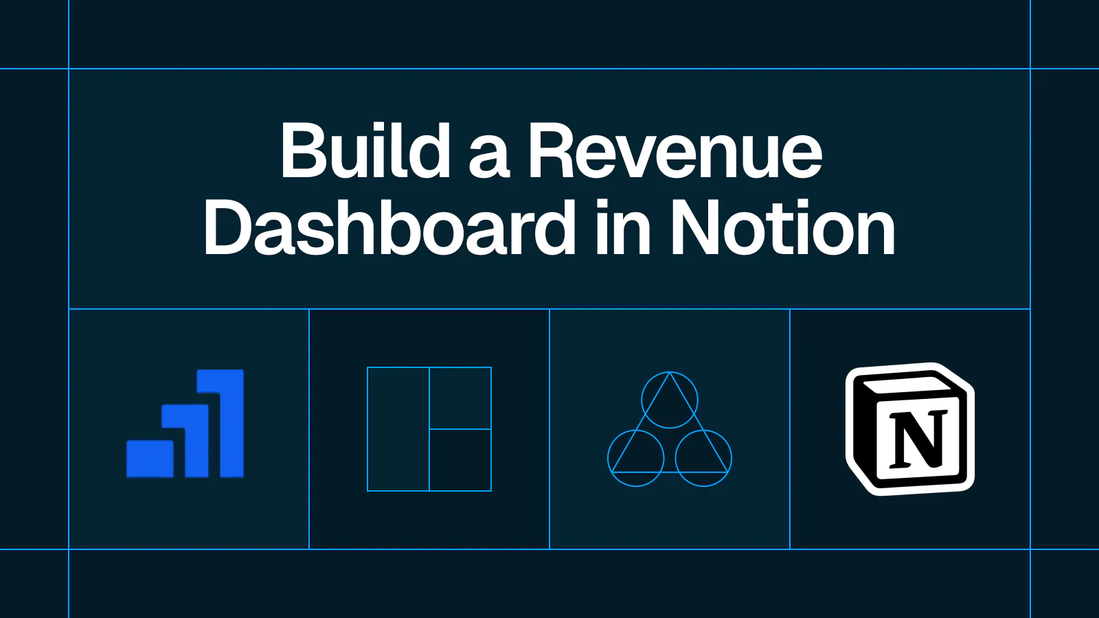 Title card reading 'Build a Revenue Dashboard in Notion' with the Notion logo