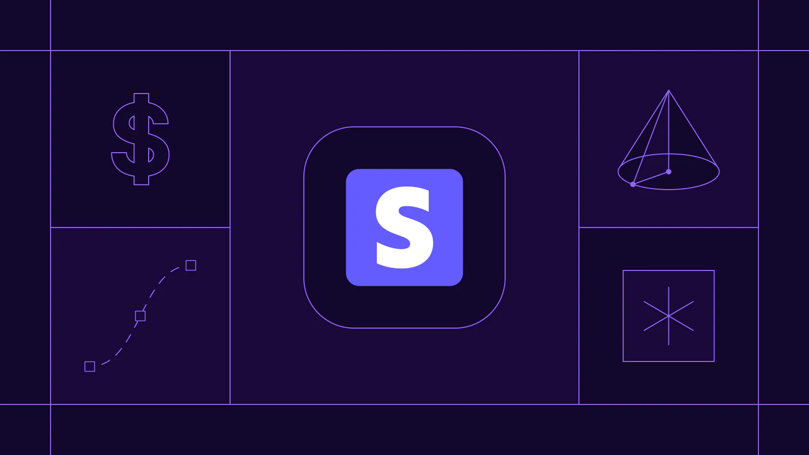 Announcement graphic featuring the Stripe logo with abstract line icons
