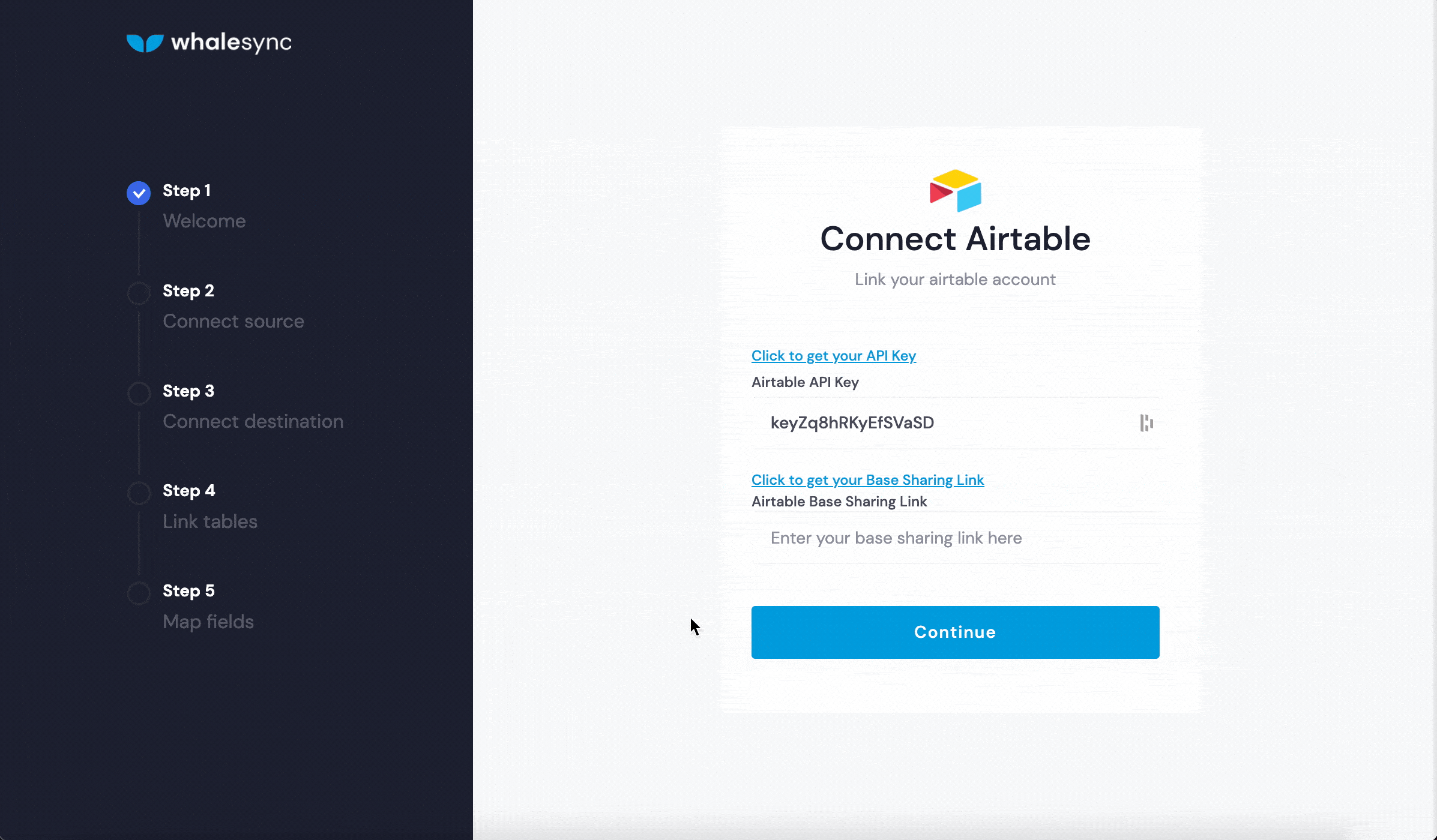 5. Sync the data