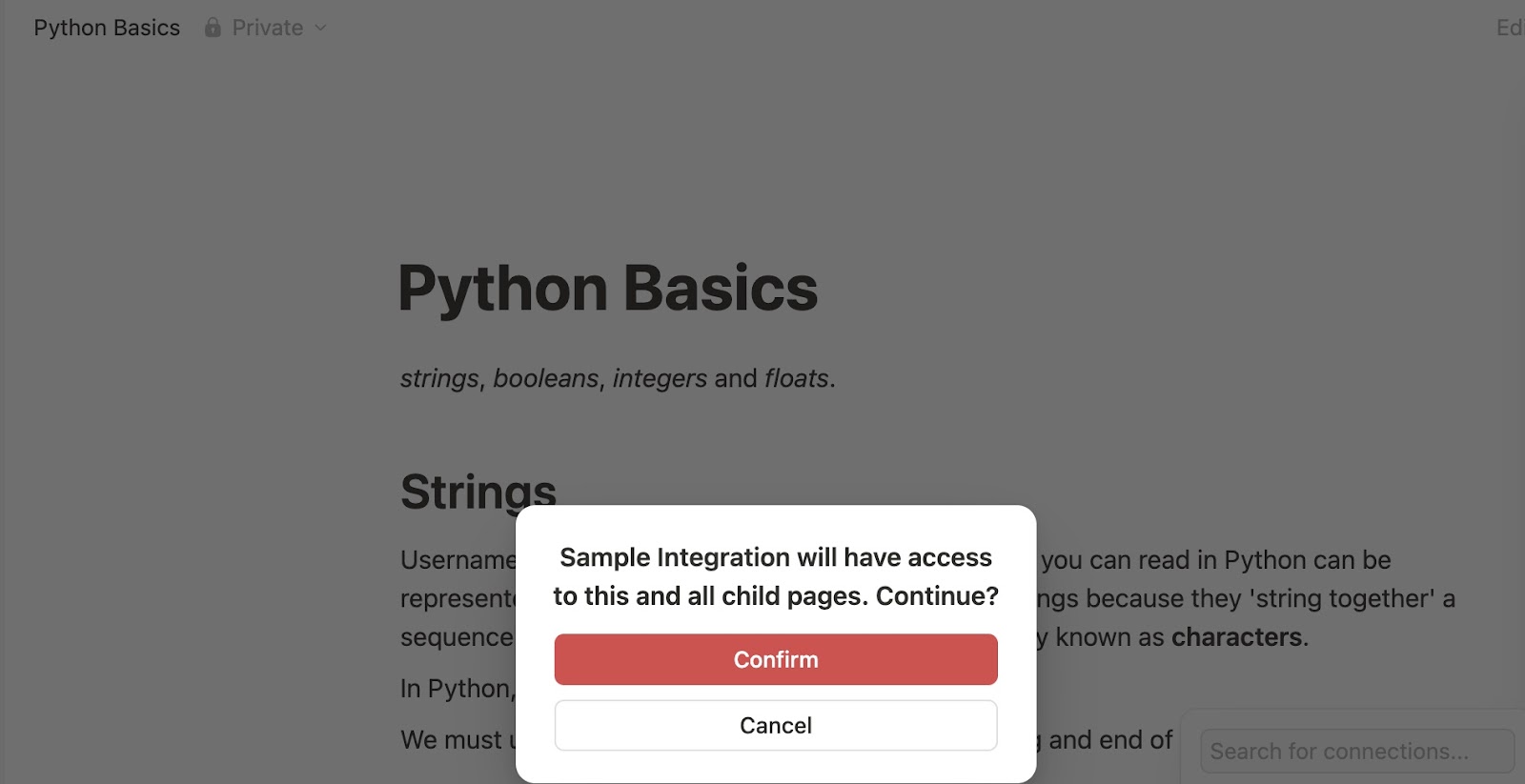 Step 2: Grant access to your integration