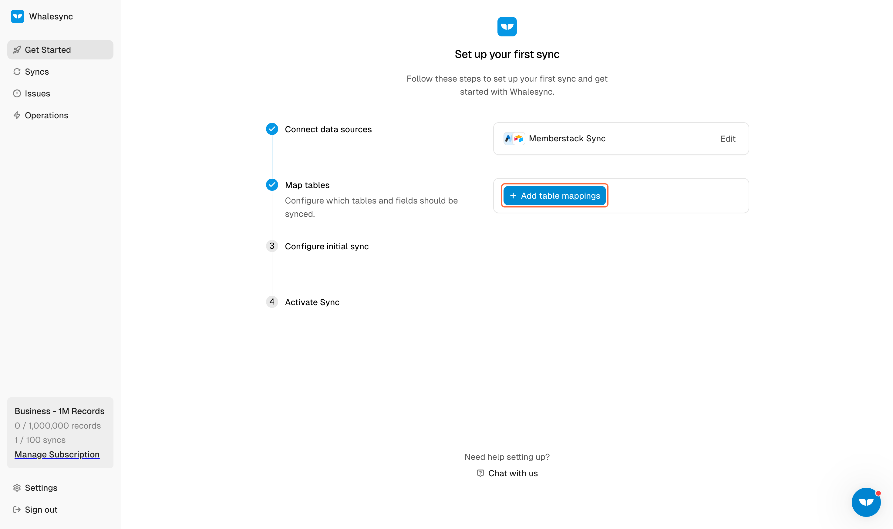 9. Add your table mappings