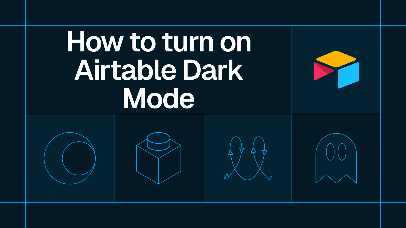 Title card reading 'How to turn on Airtable Dark Mode' with the Airtable logo
