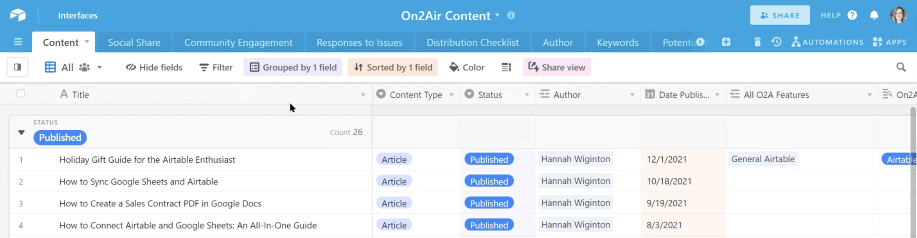 Link to a Google Doc using On2Air's Amplify app