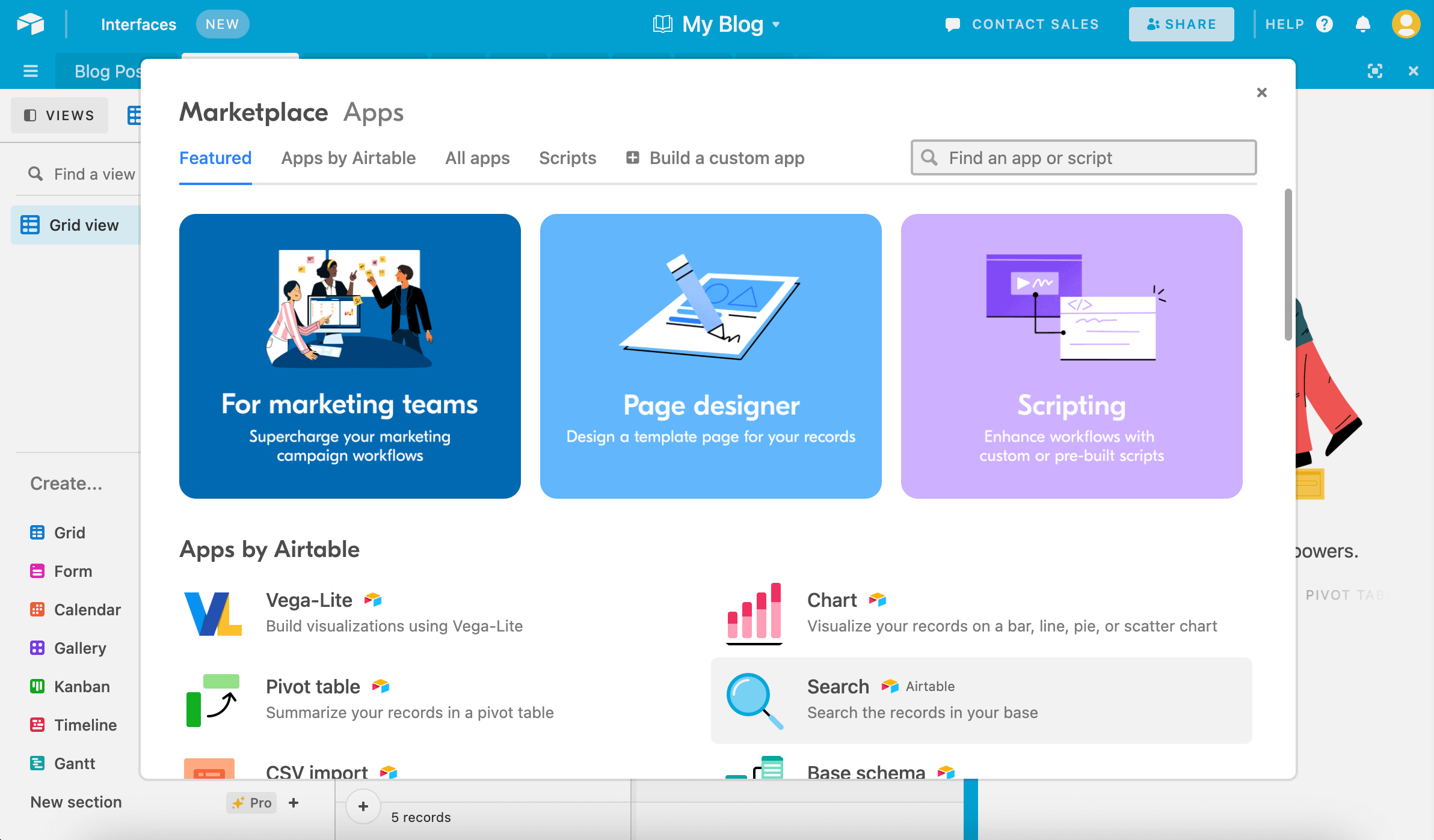 The Airtable Community forum showing announcement threads and discussion categories