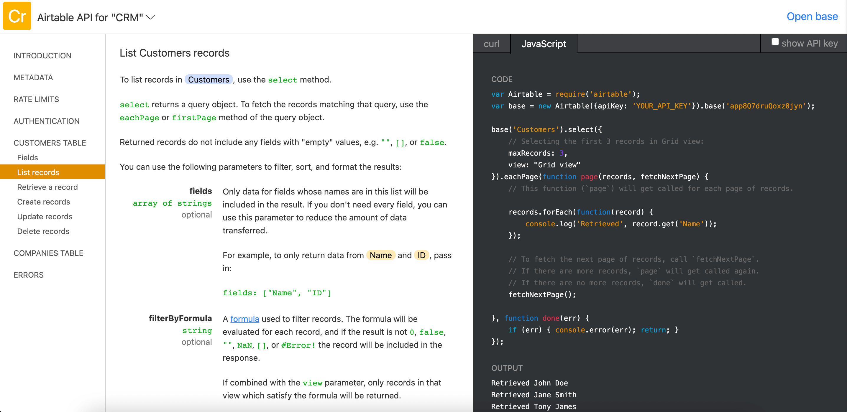 Airtable automations