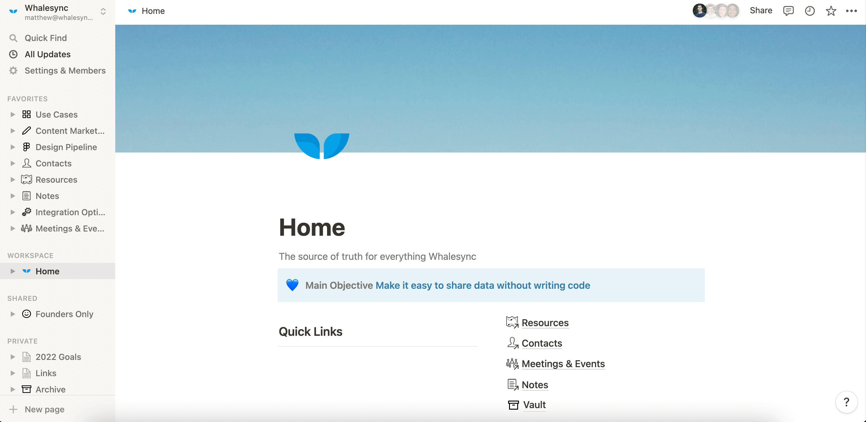 Notion community page
