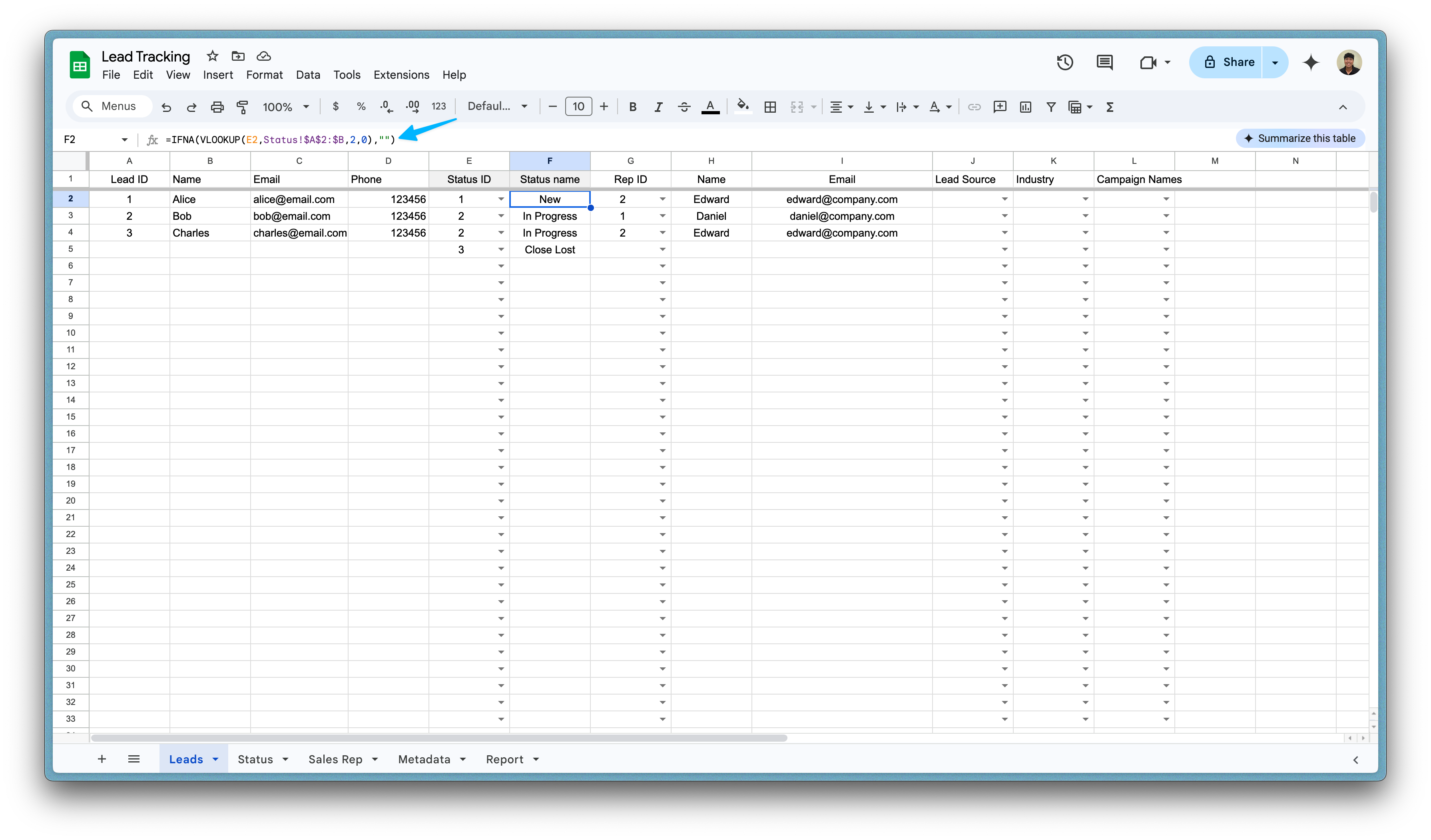 Automate value entries using VLOOKUP