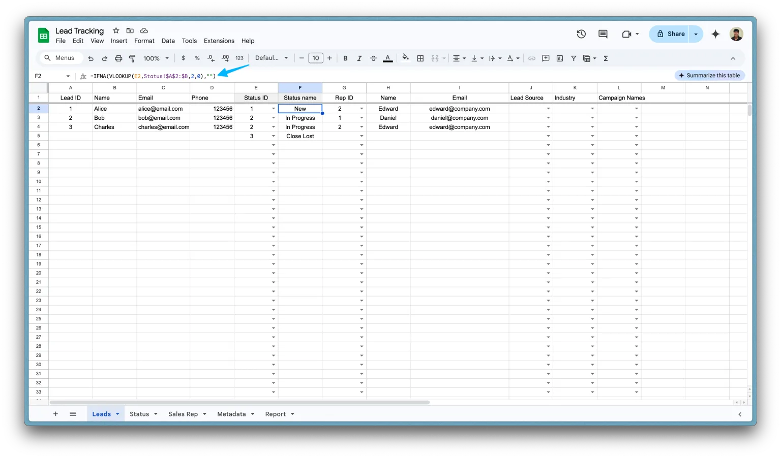 Automate value entries using VLOOKUP