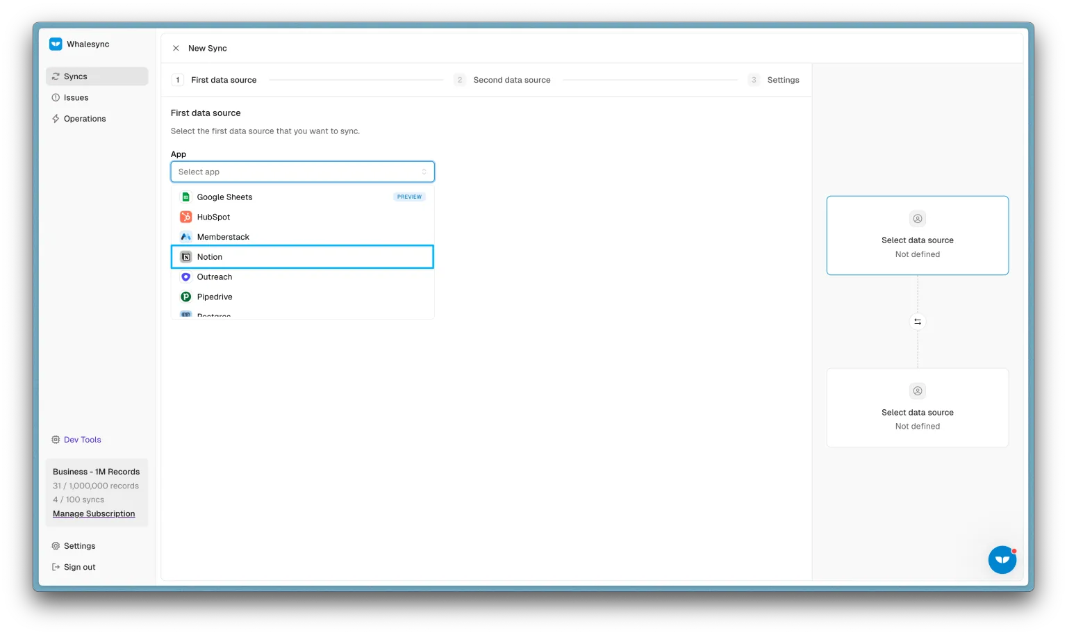 2. Authorize your Notion page