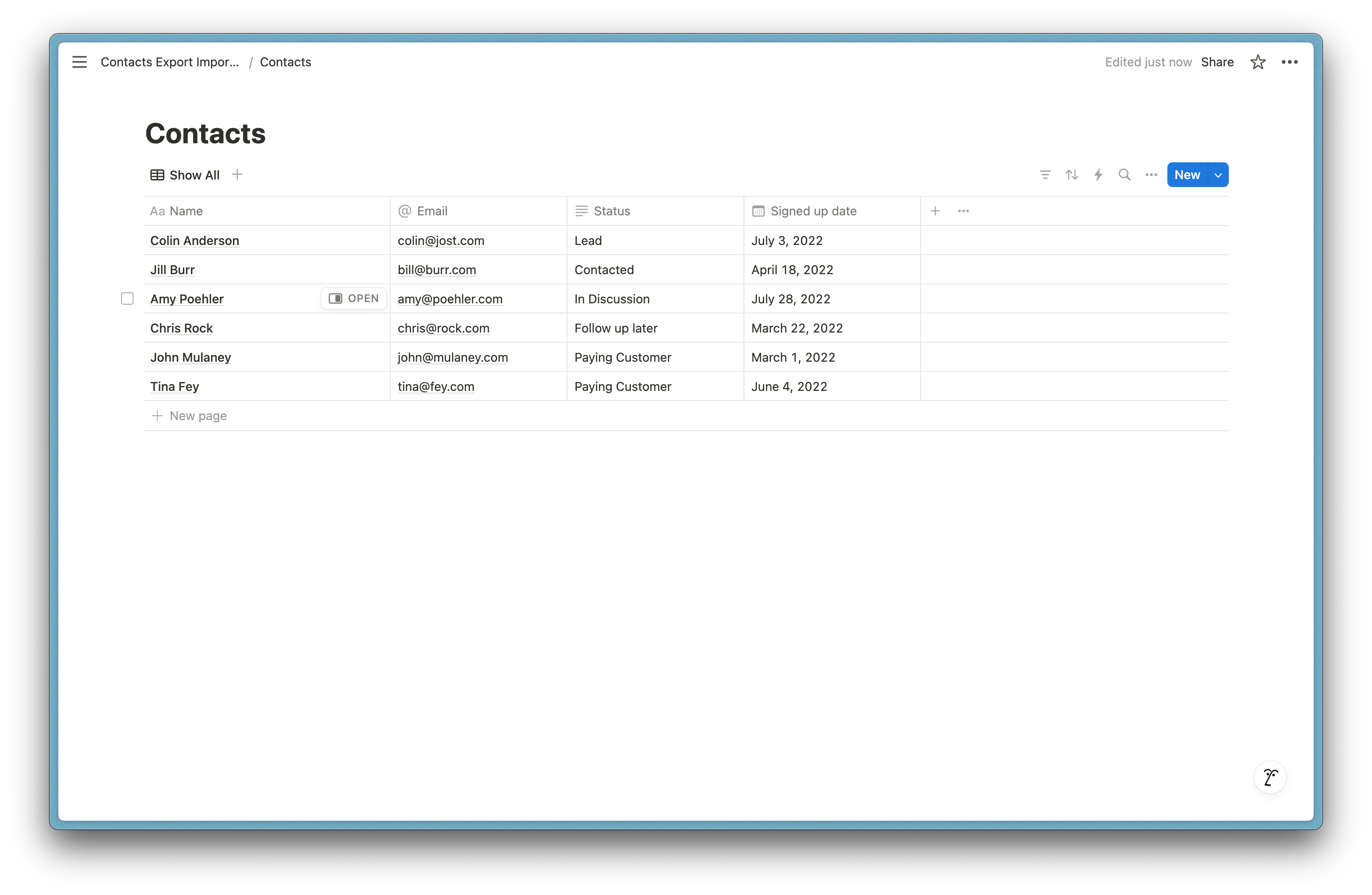 6. You’re done! You just imported your CSV to Notion. 🎉