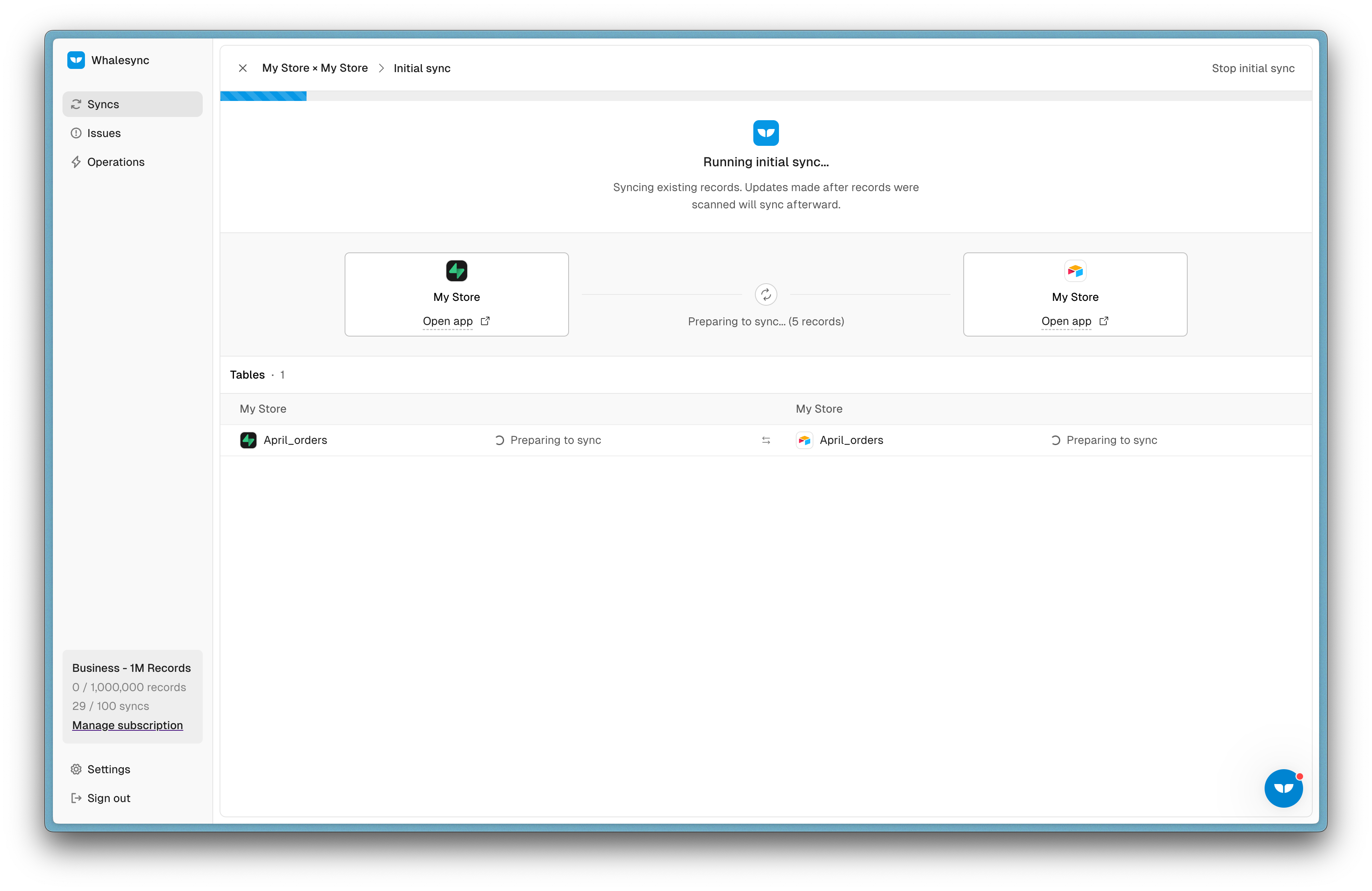 Step 10: Watch your records syncing over
