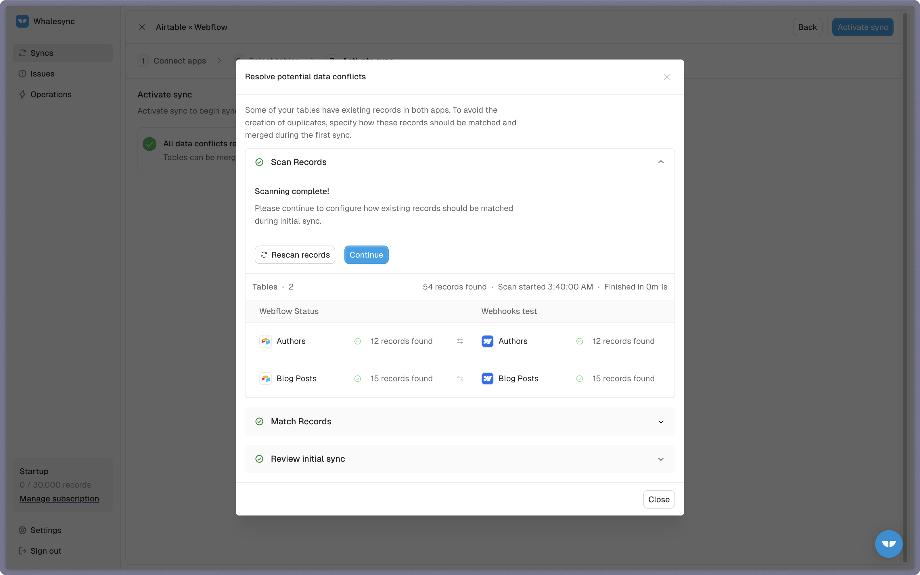 Step 5: Resolve potential data conflicts