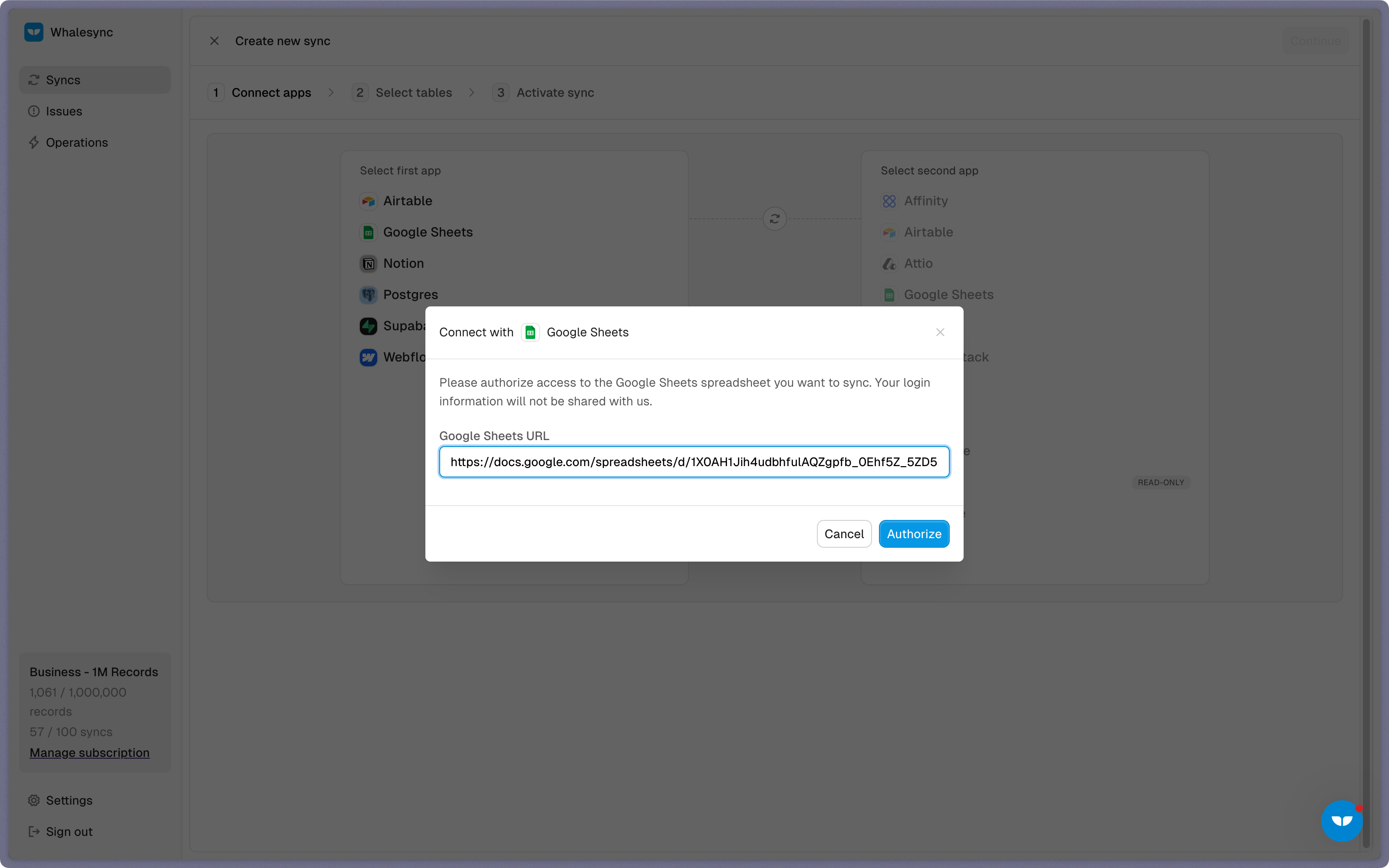 Step 2: Authorize your apps