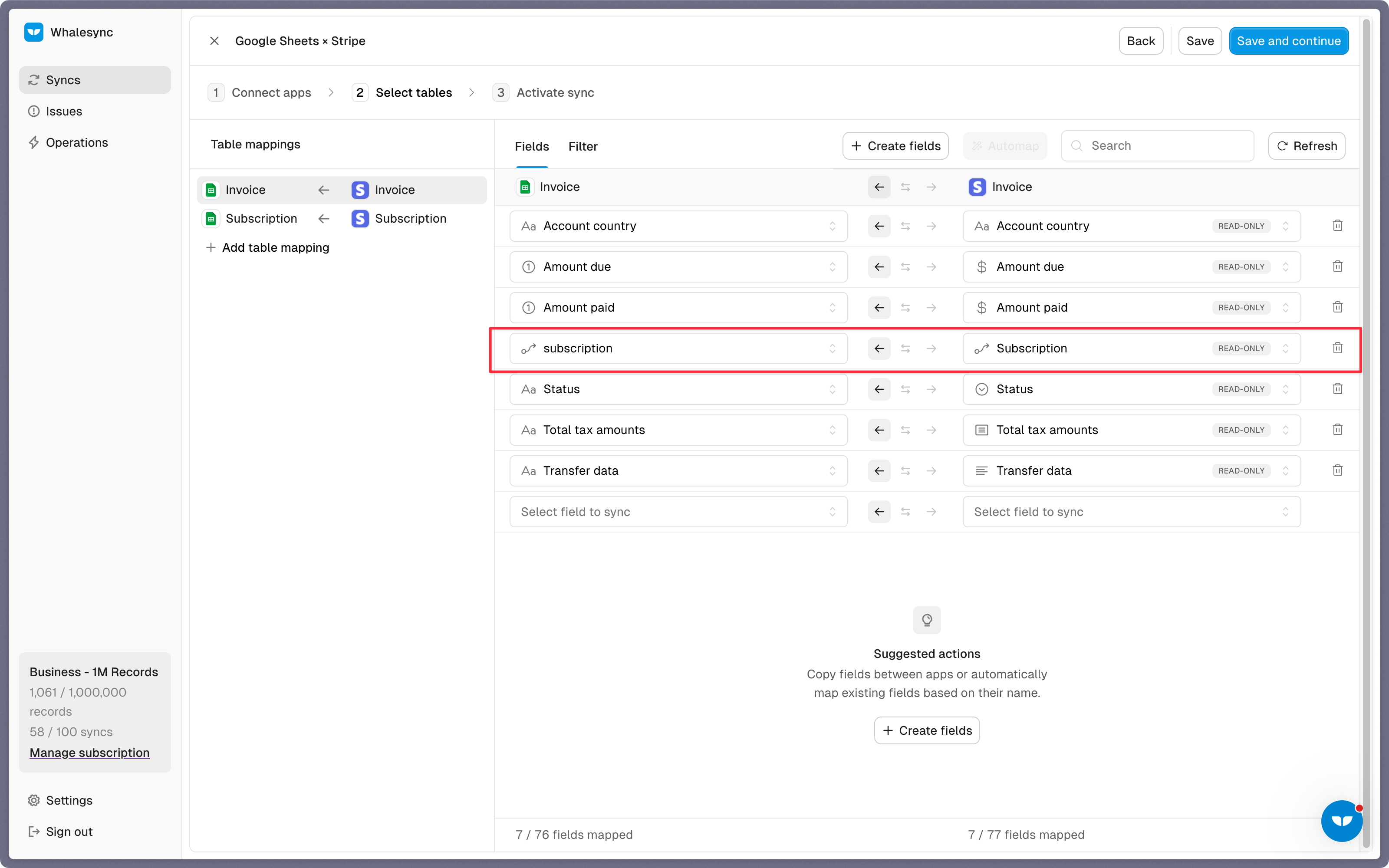 Step 4: Map your fields