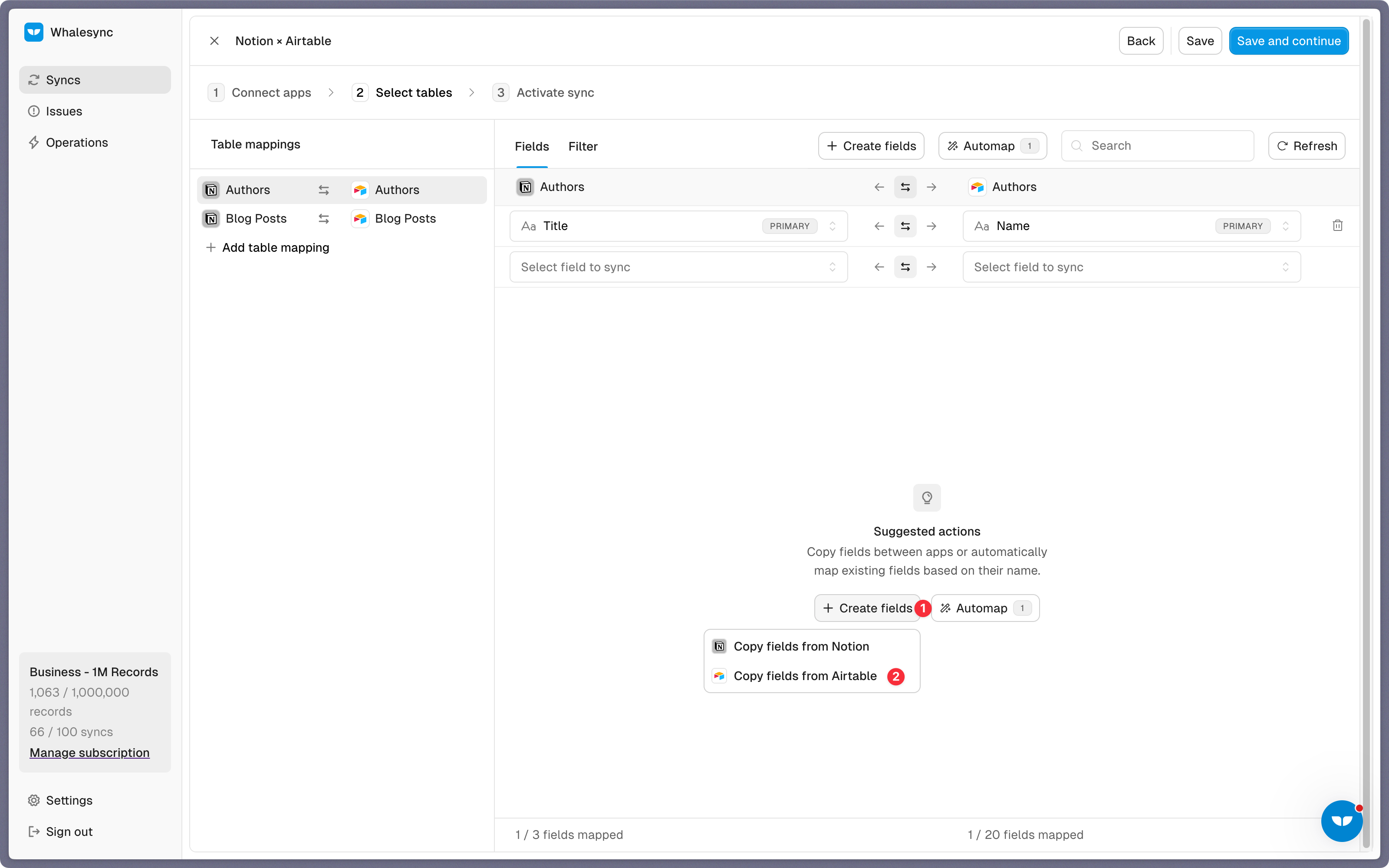Click "Copy Fields"