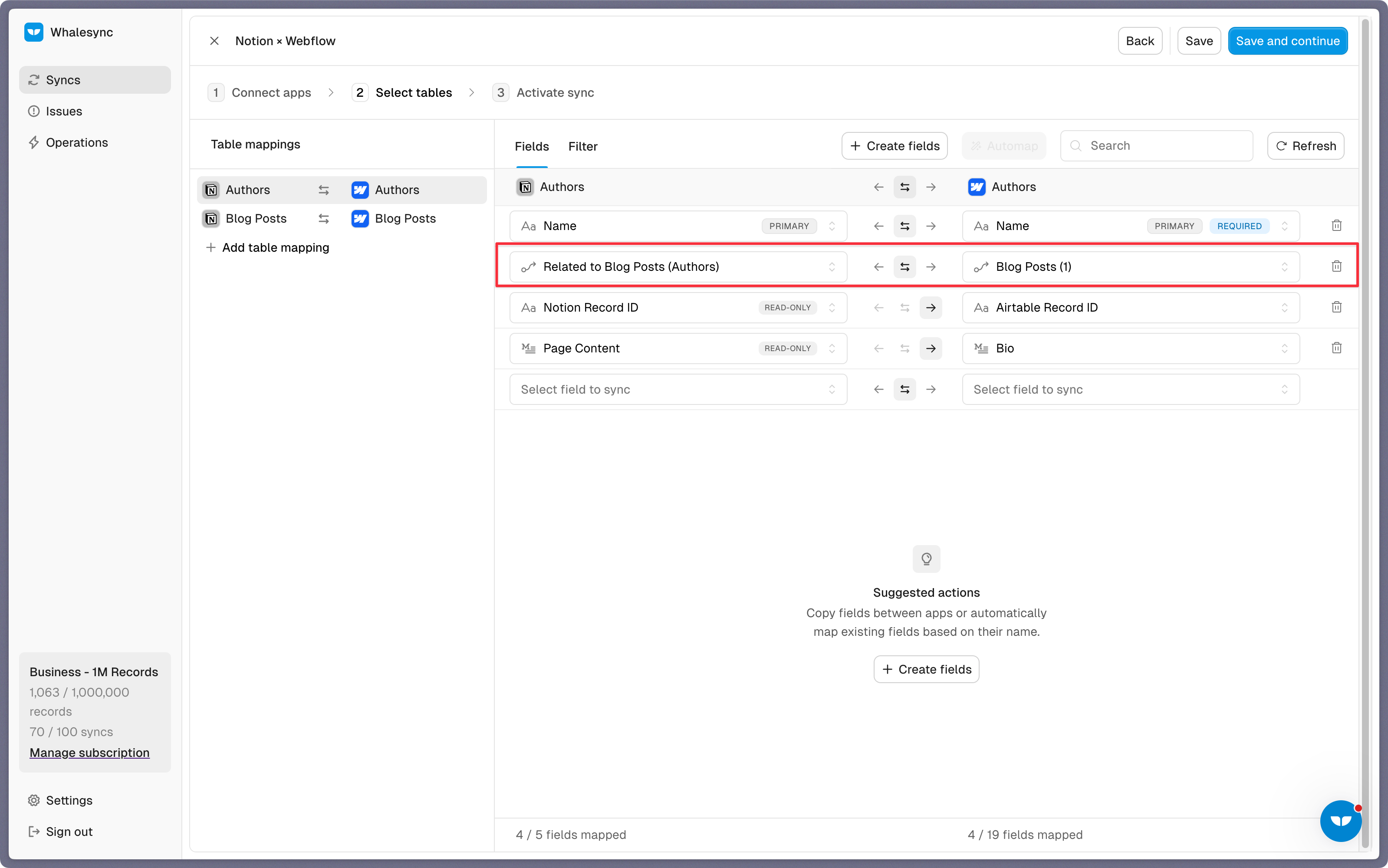 Step 4: Map your fields