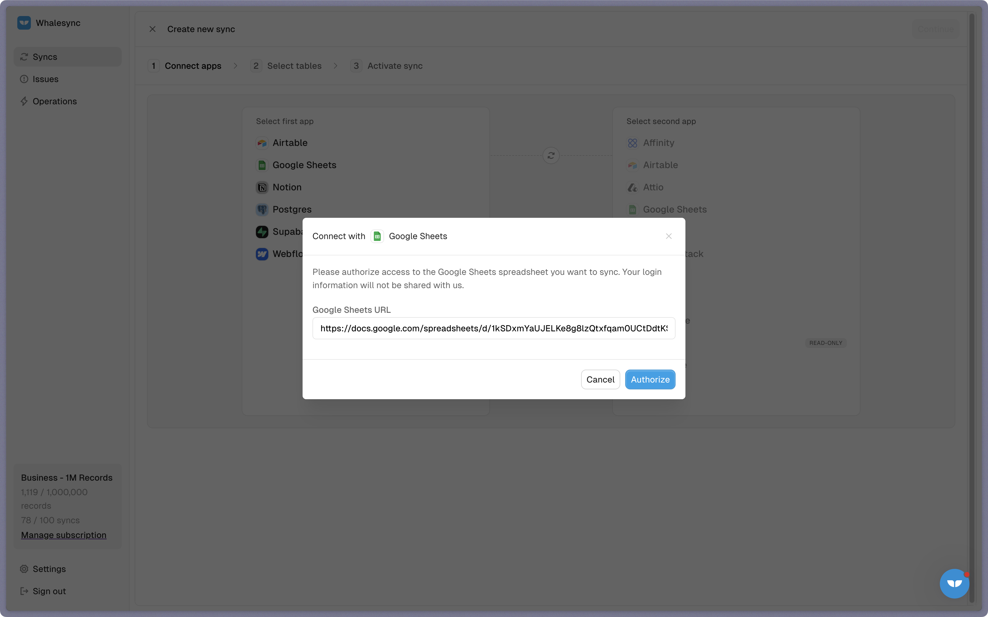 Step 2: Authorize your apps