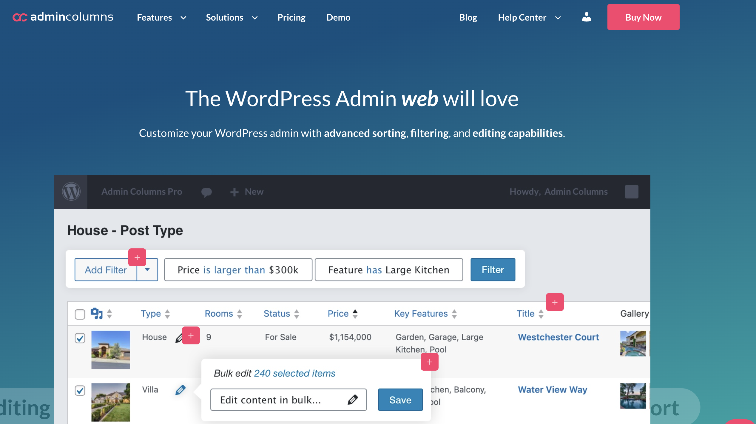 Admin Columns: Customize your WordPress dashboard