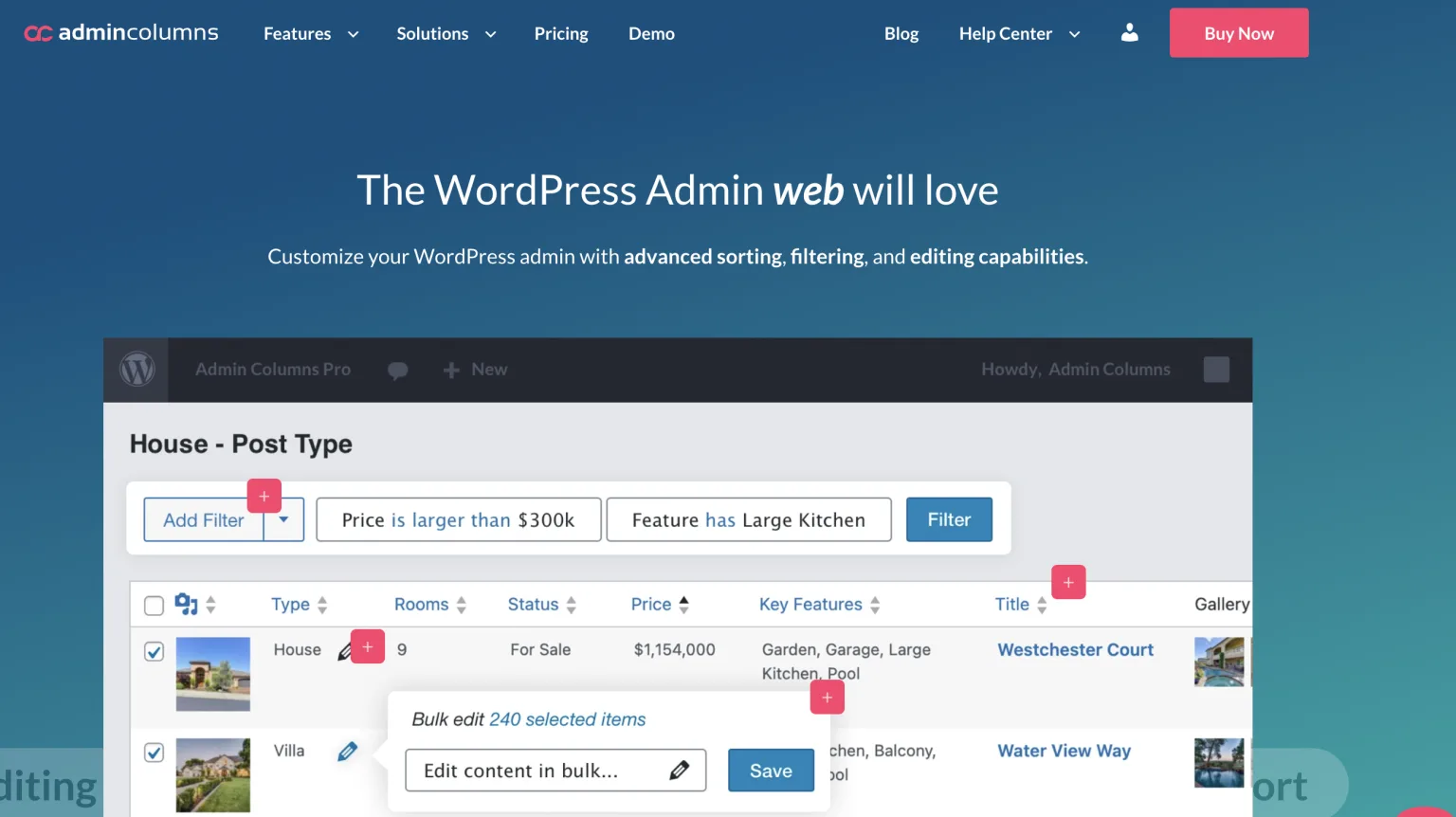 Admin Columns: Customize your WordPress dashboard