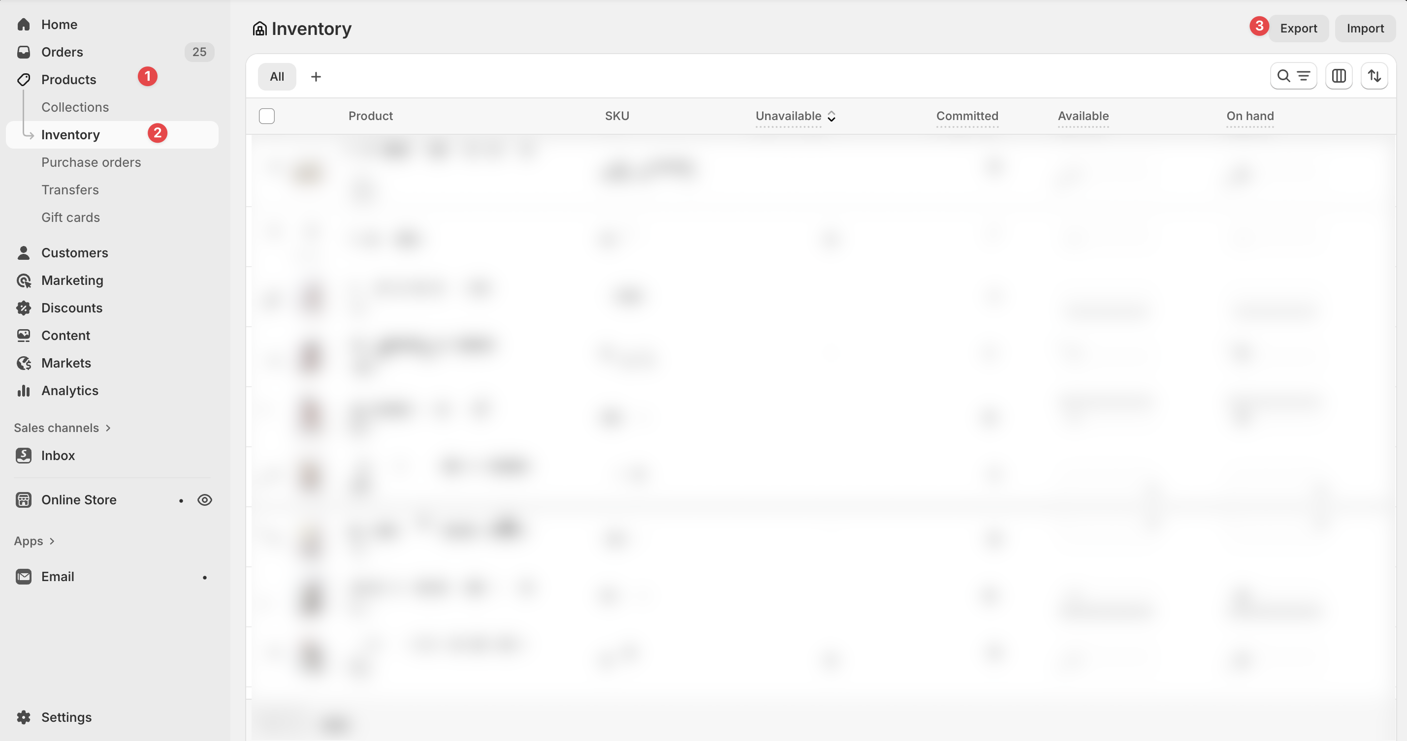Step 1: Go to your Inventory page