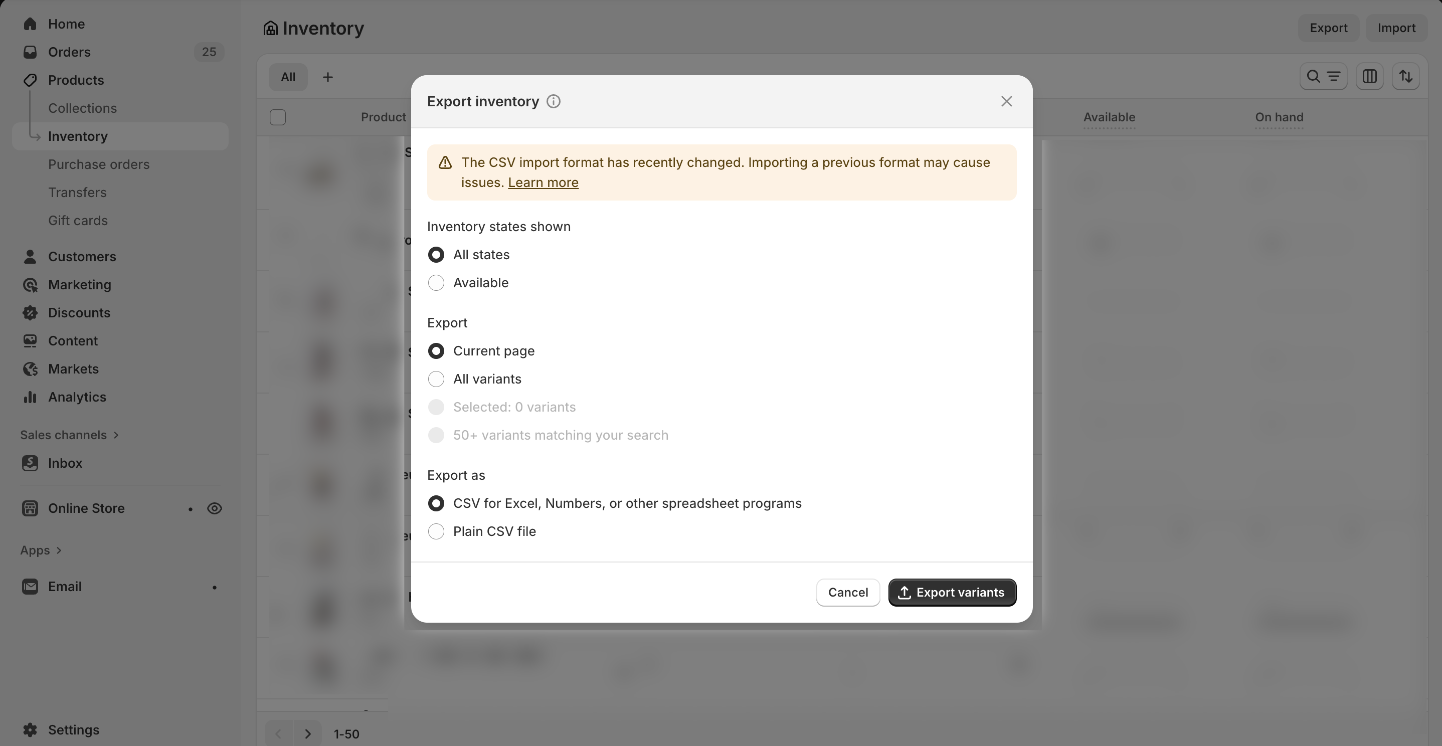Step 2: Click “Export”