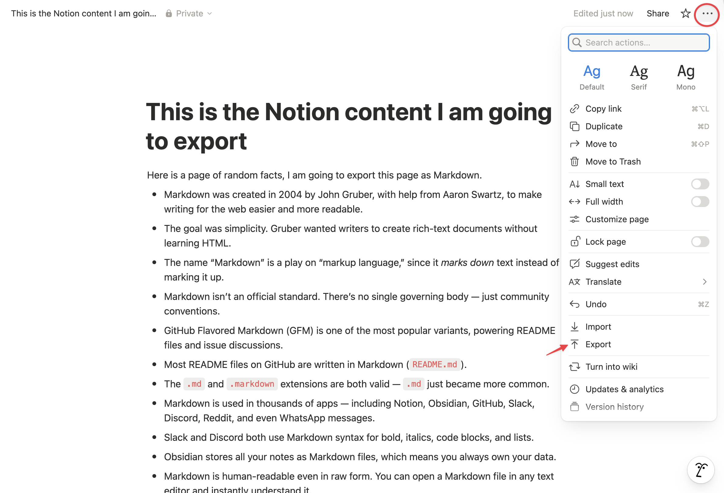 Method 1: Export manually from Notion