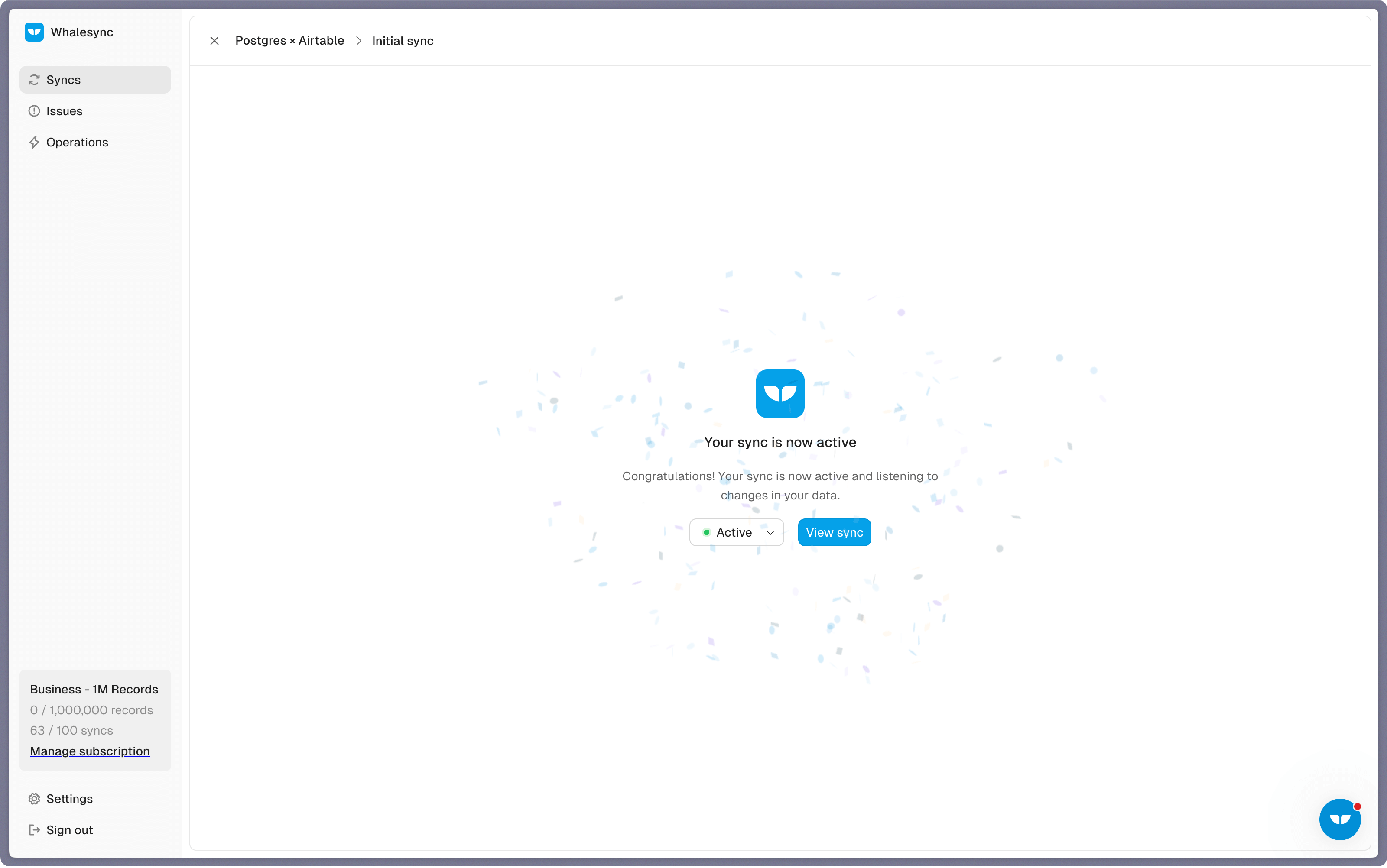 Done! Airtable and PostgreSQL is synced 🤝