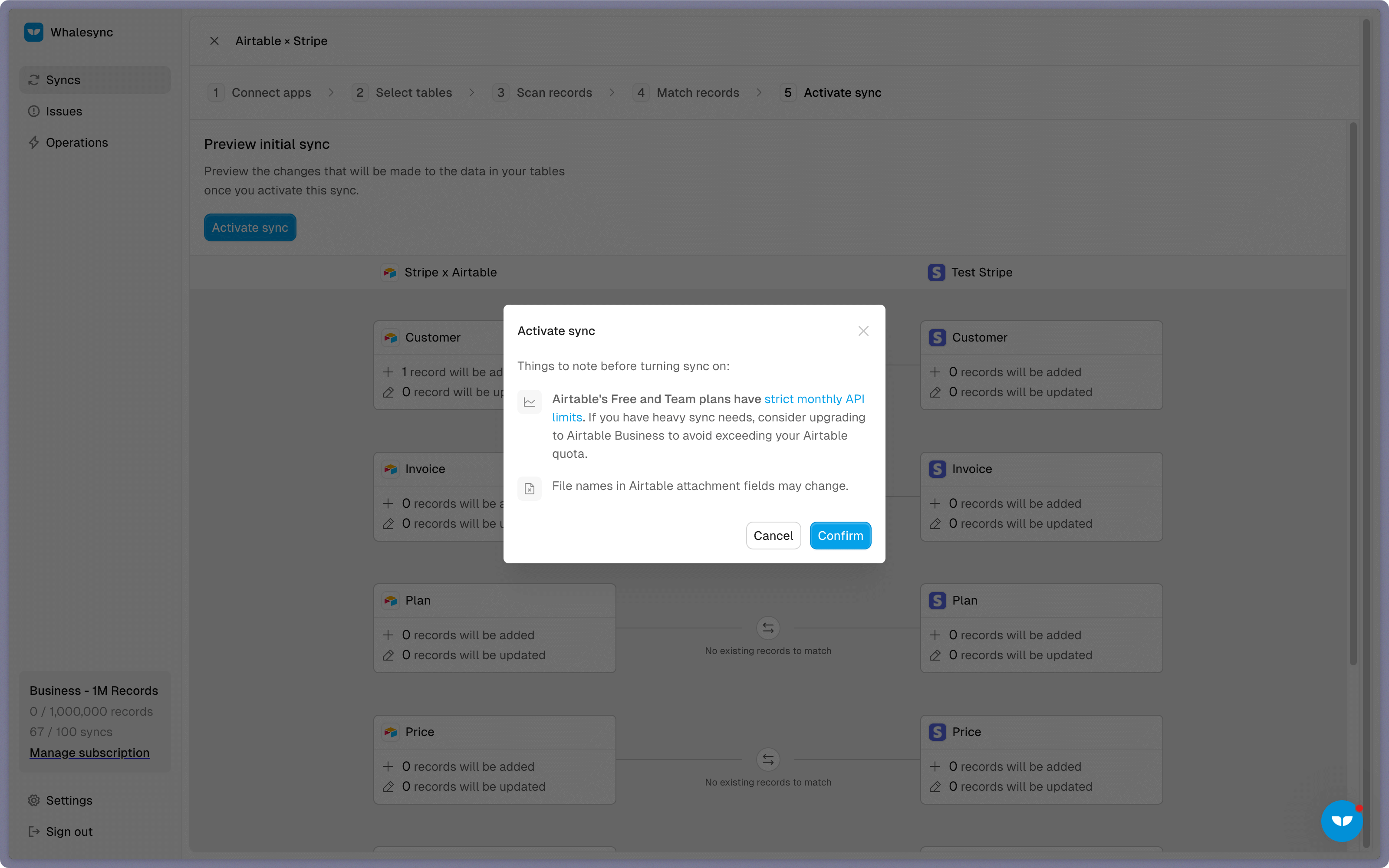 Step 5: Activate sync