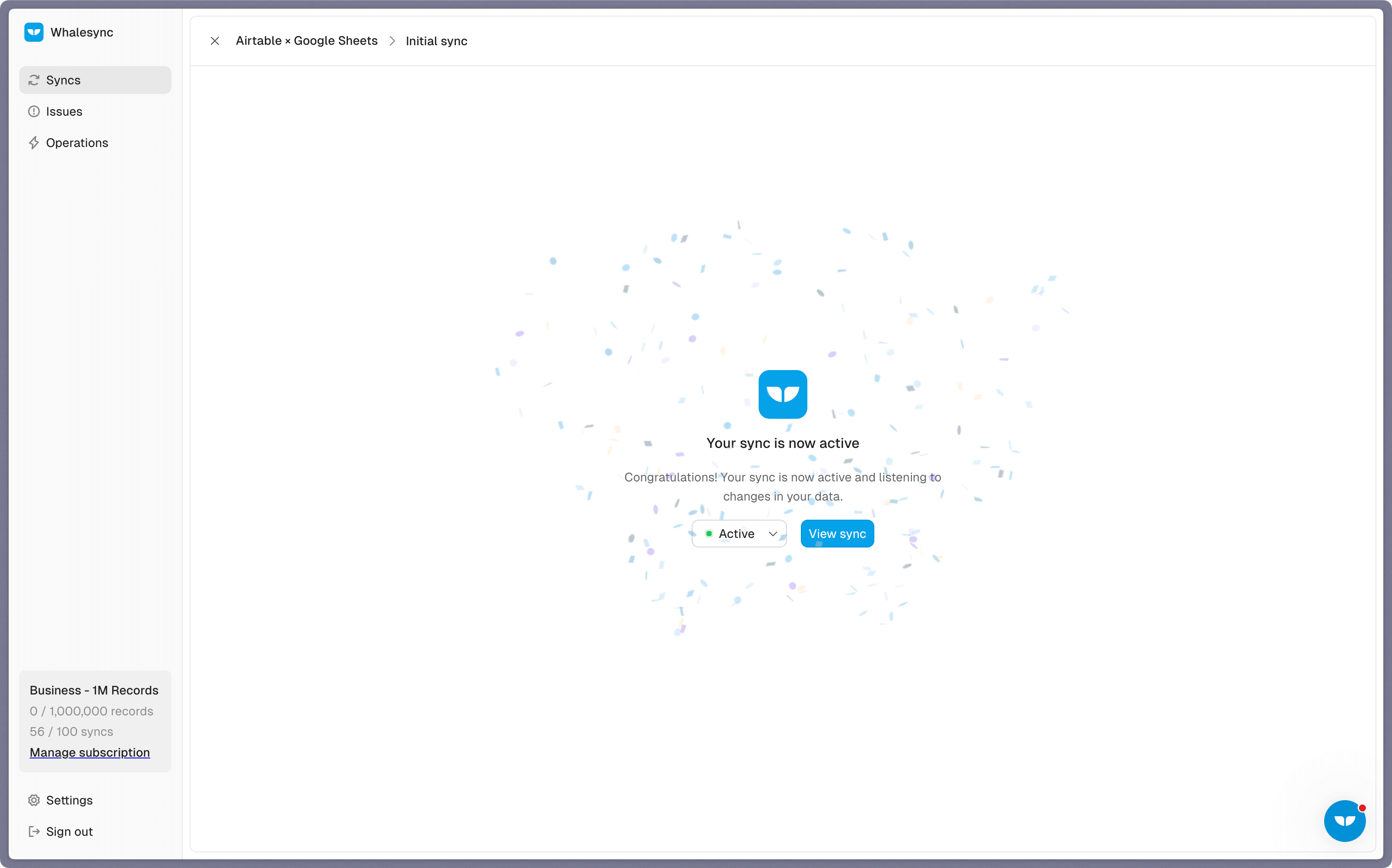 Done! Airtable and Google Sheets is synced 🤝