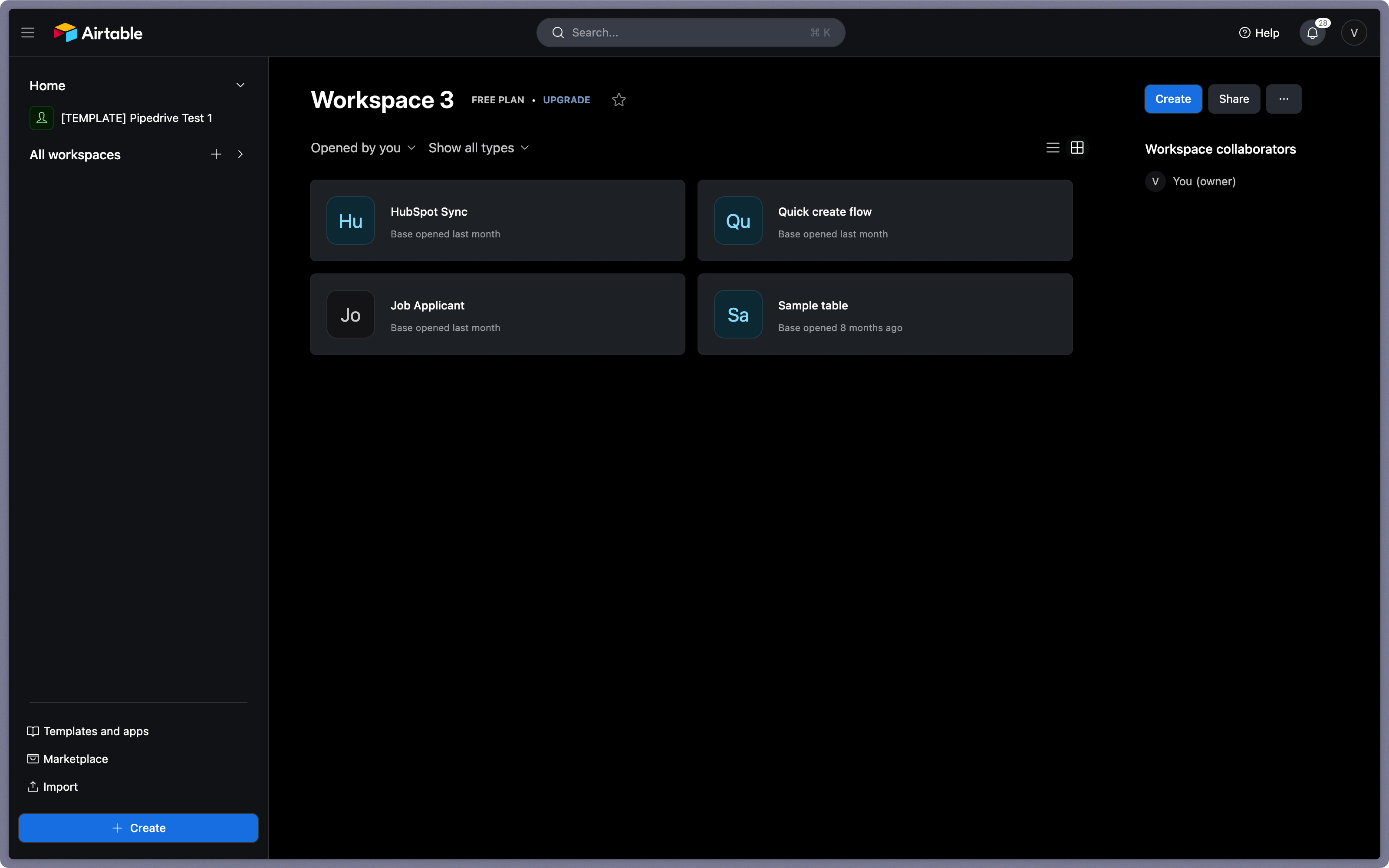 How to turn on Airtable dark mode
