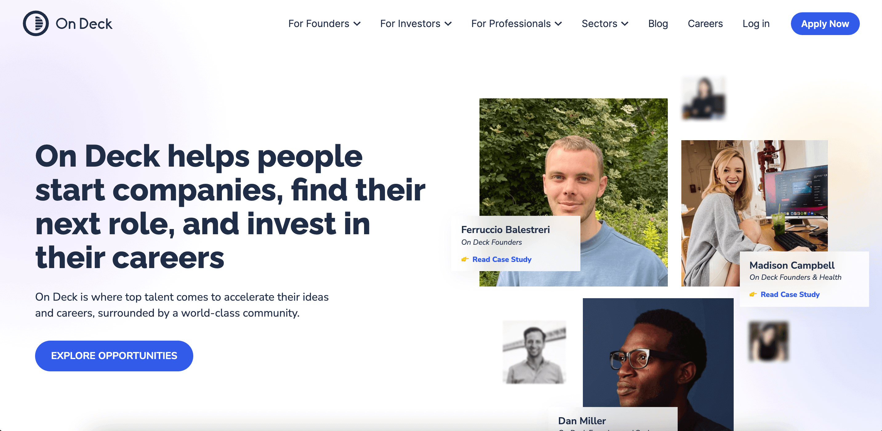Example co-founder dating pipeline