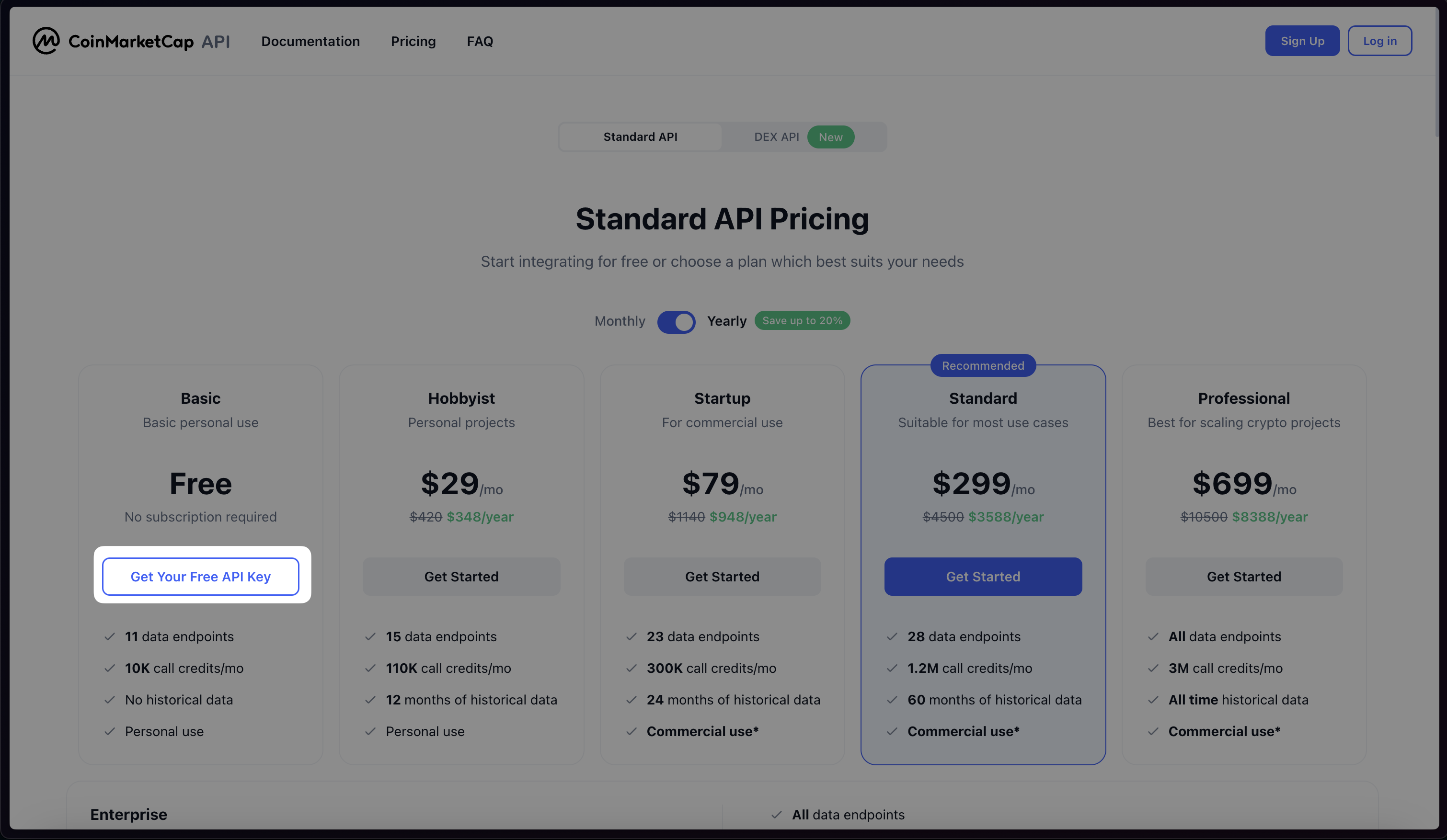 2) Click “Get Your Free API Key” and follow the steps to save your API key