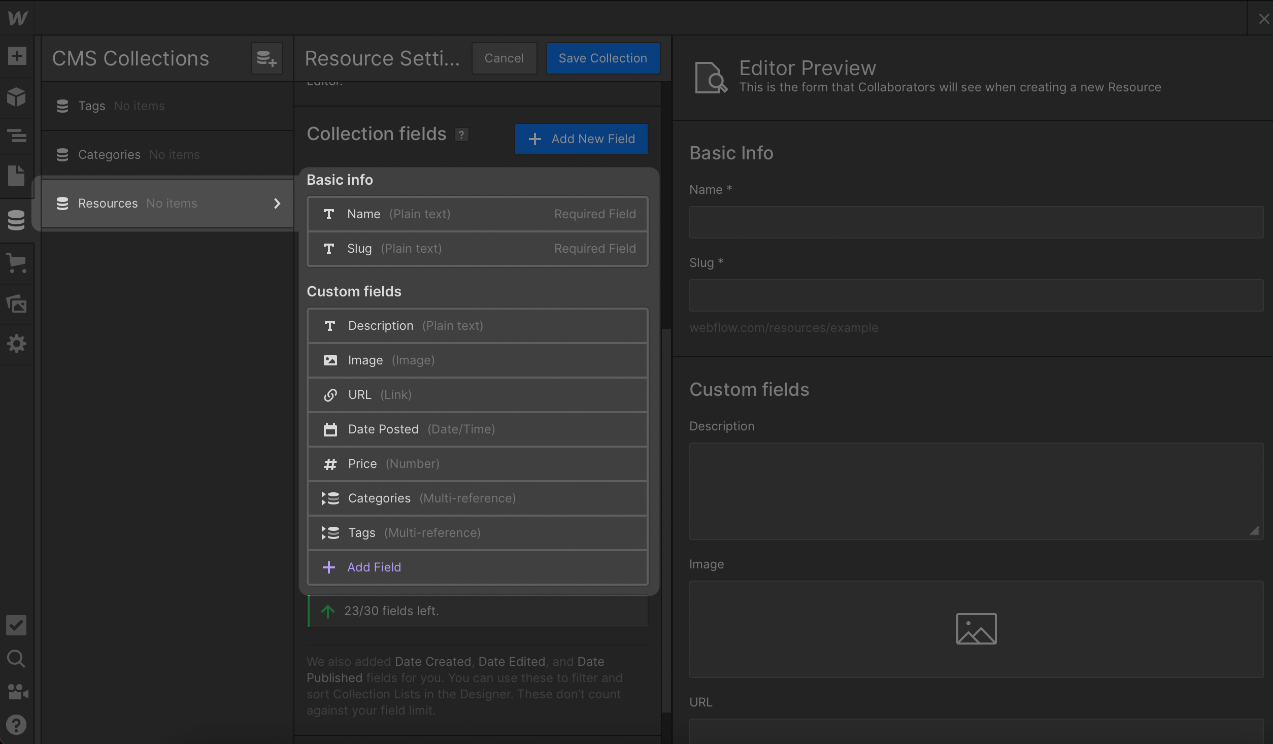 2. Create collections