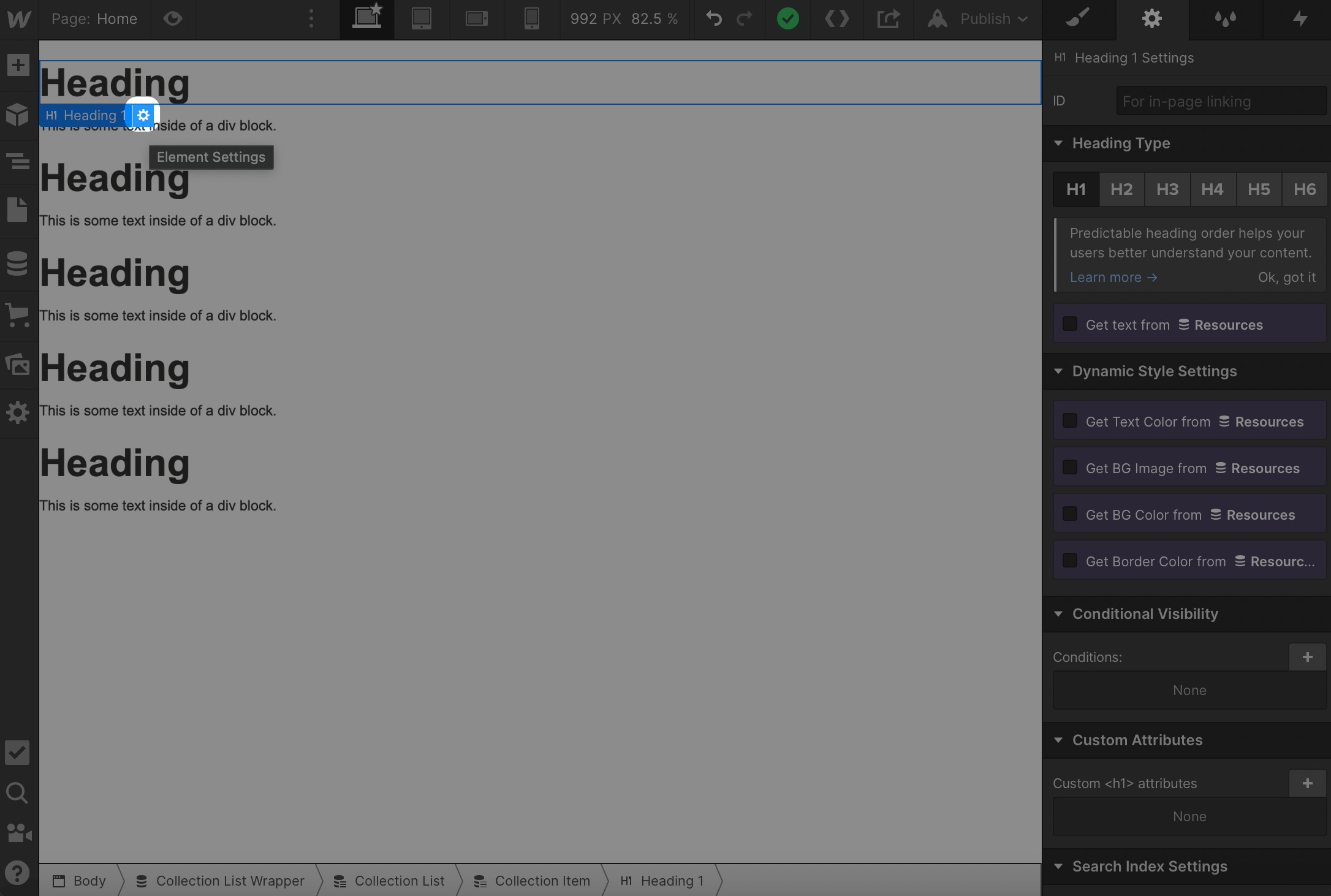 3. Populate page