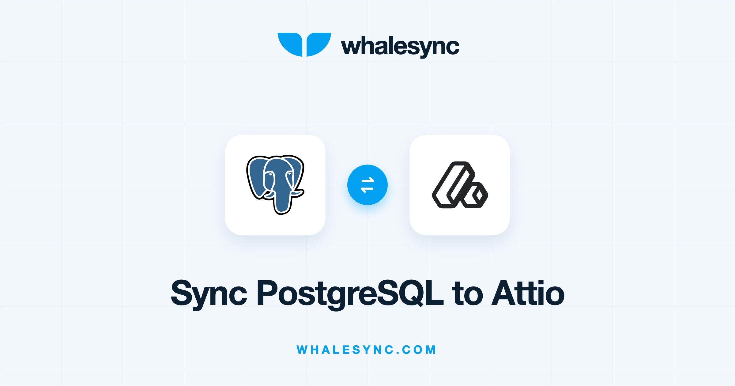 Whalesync two-way sync between PostgreSQL and Attio