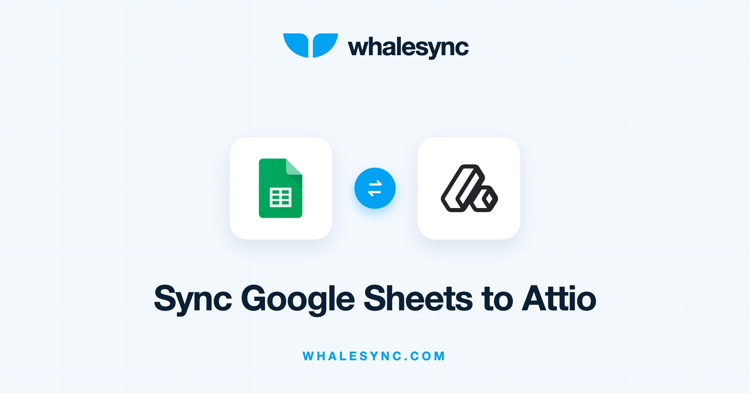 Whalesync two-way sync between Google Sheets and Attio