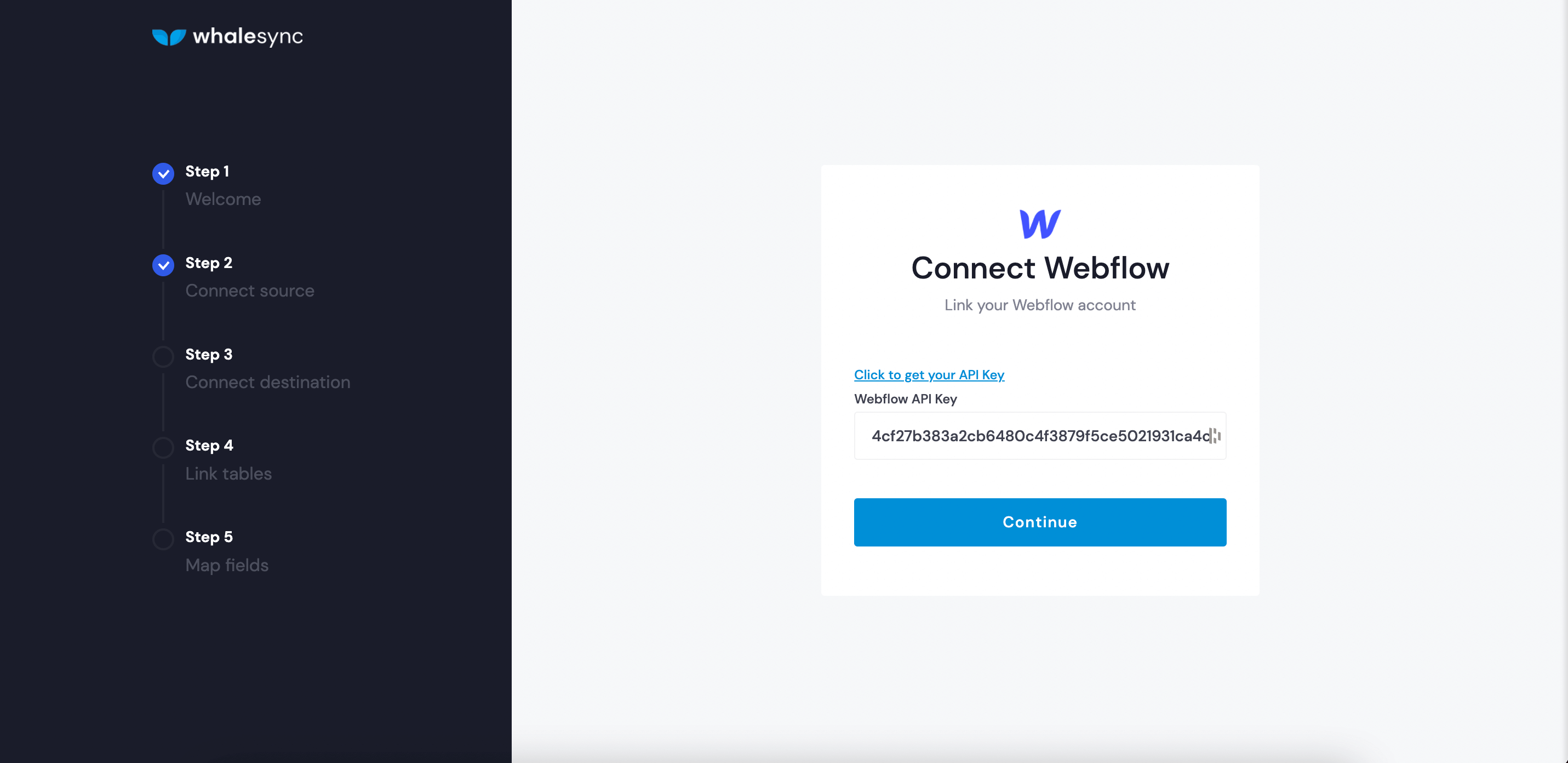 2. Set up Whalesync Base