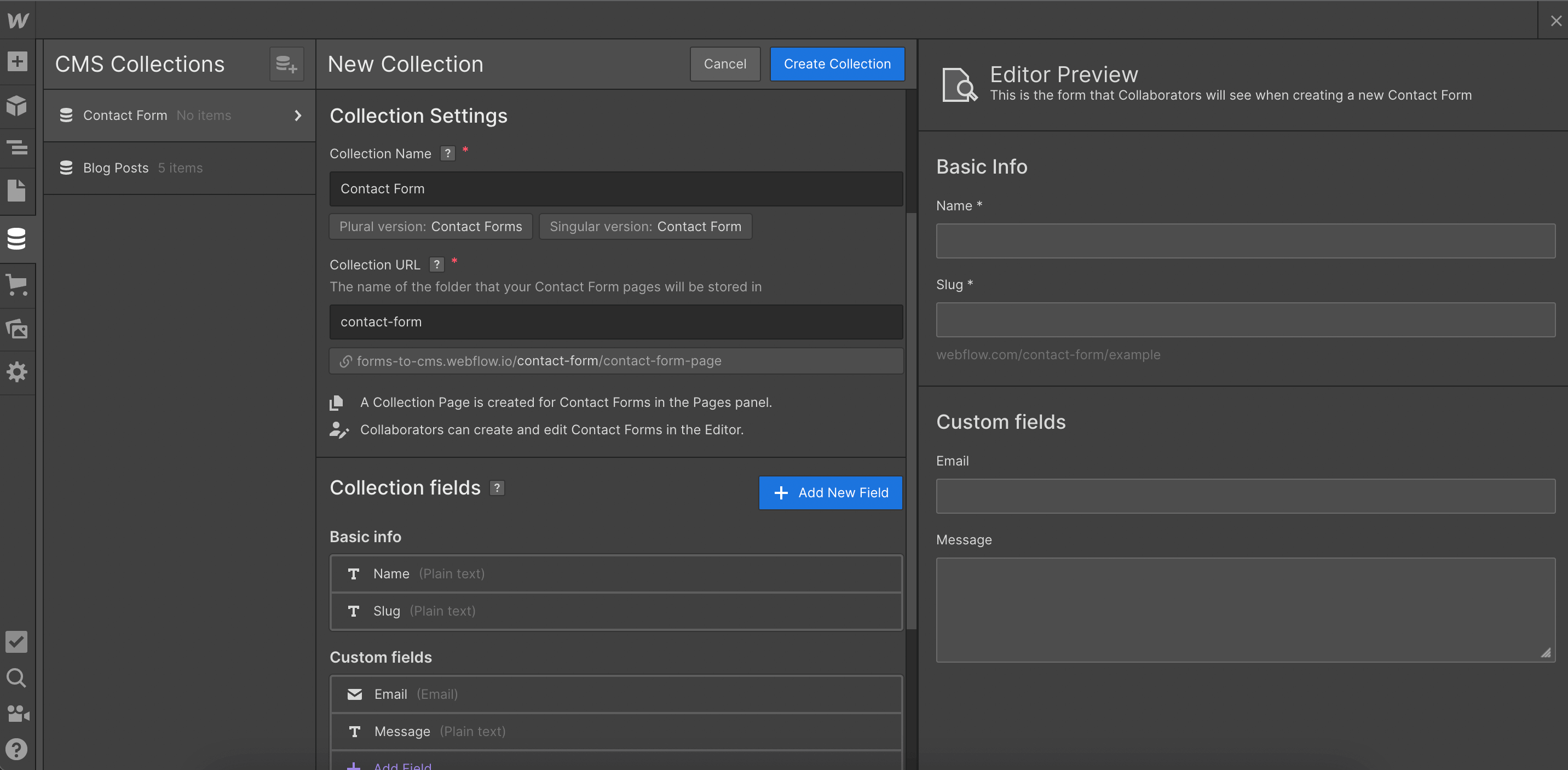 1. Set up Webflow CMS