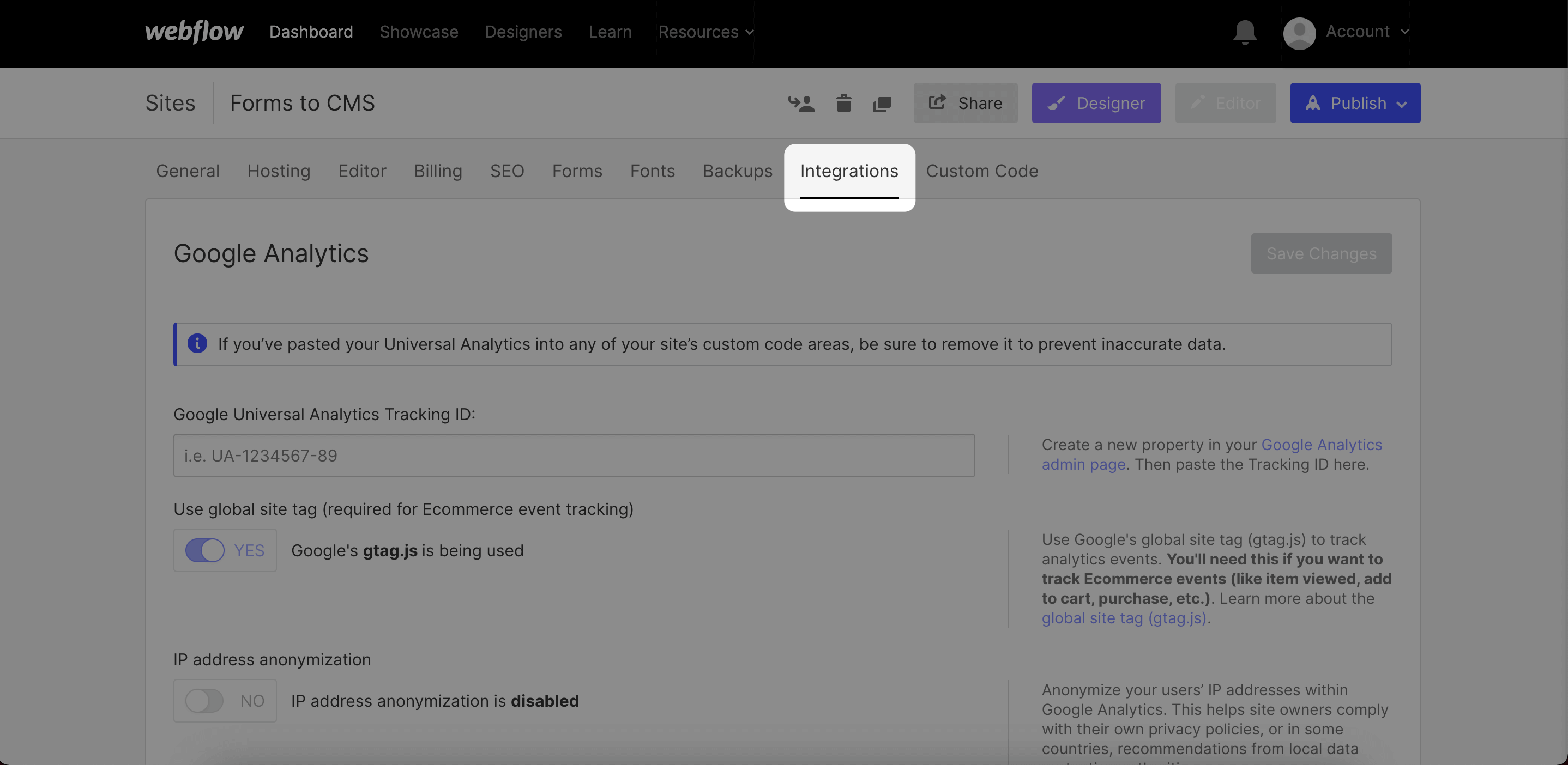4. Add webhook trigger to Webflow