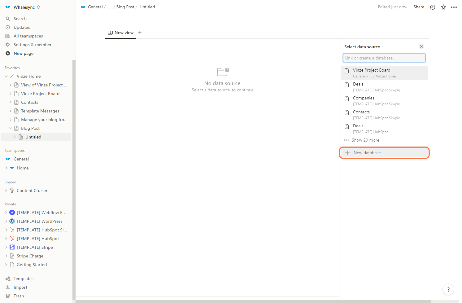 1. Create a content database