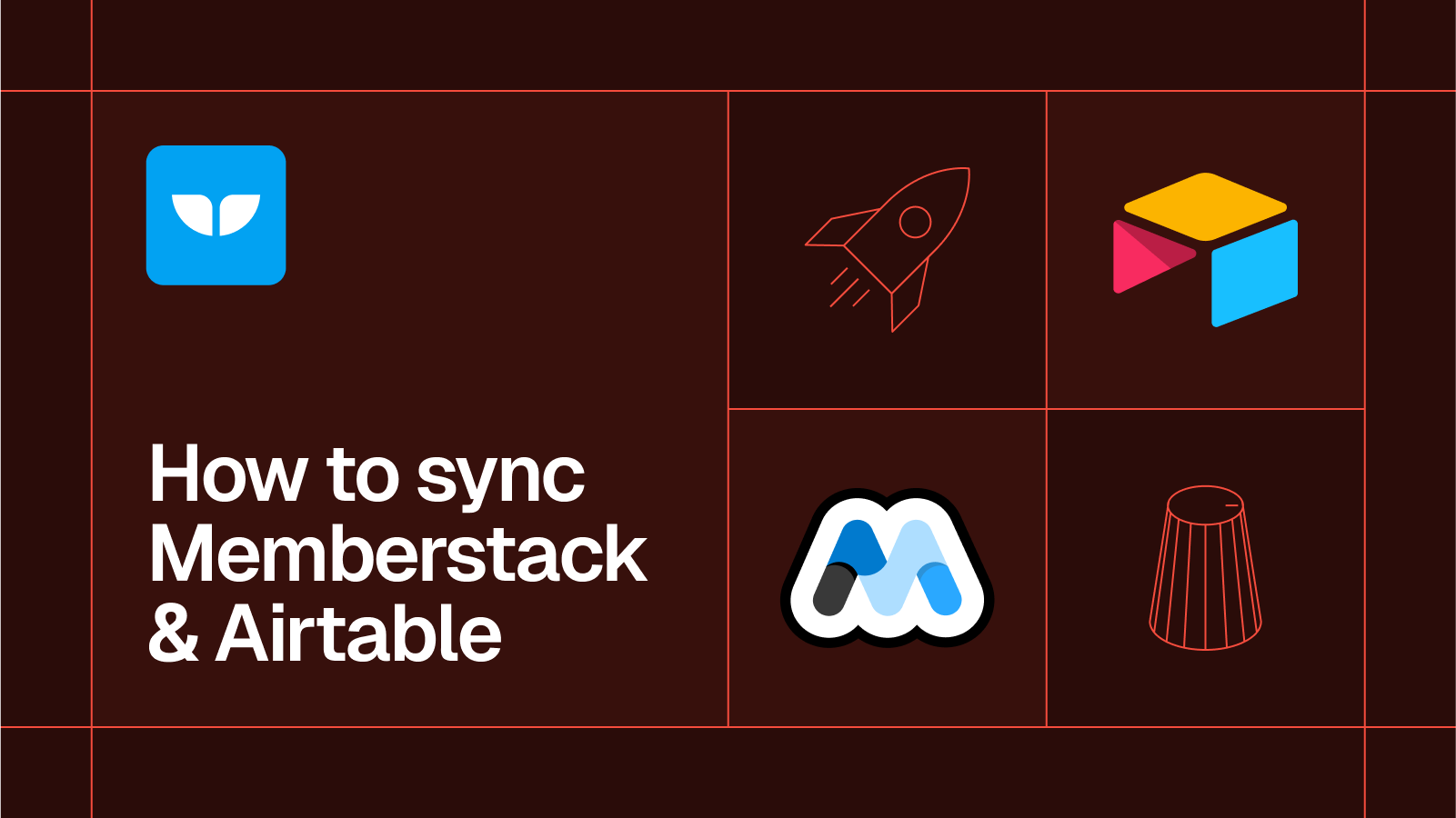 Title card reading 'How to sync Memberstack & Airtable' with the Airtable and Memberstack logos