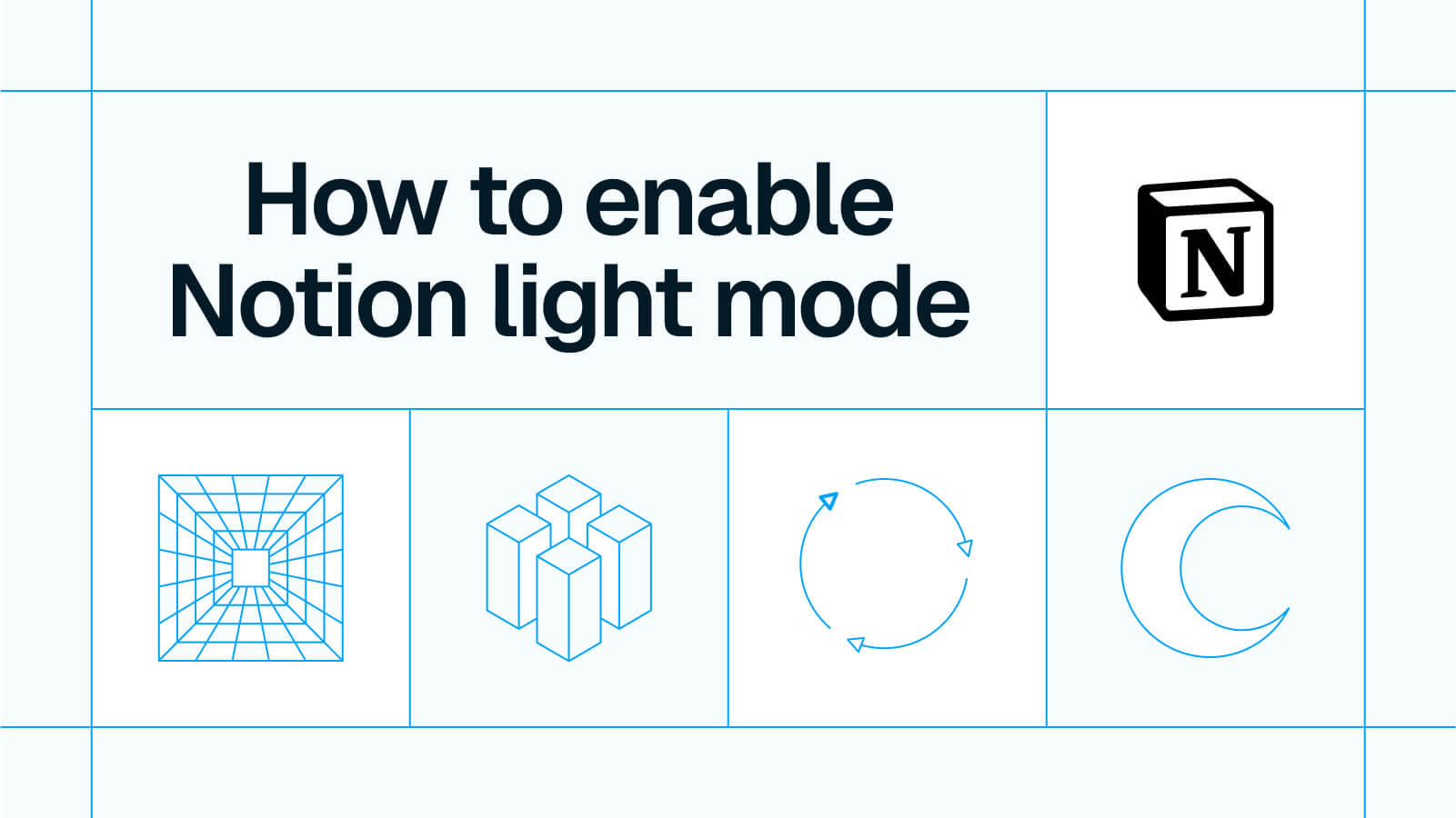 Title card reading 'How to enable Notion light mode' with the Notion logo