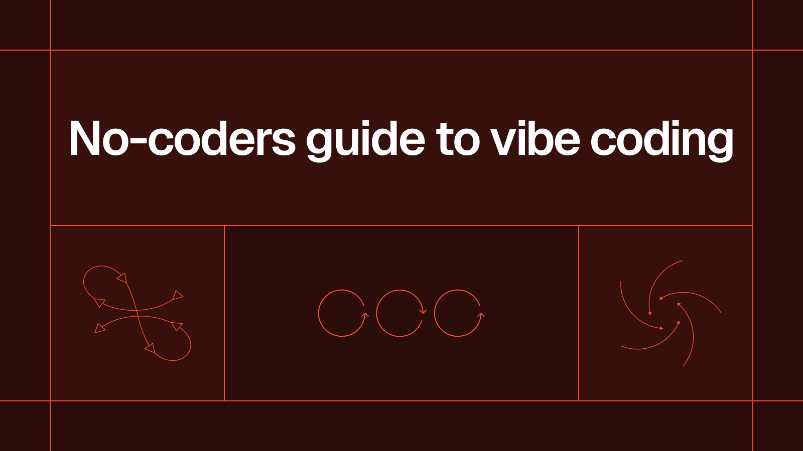 Title card reading 'No-coders guide to vibe coding'