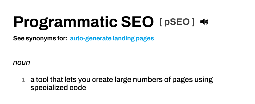 Defining Programmatic SEO