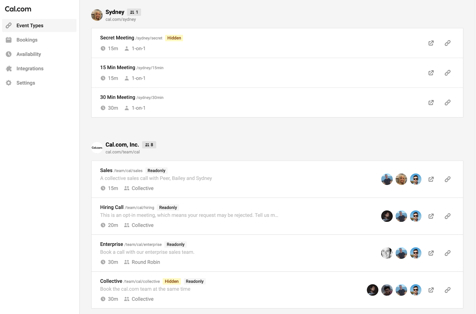 Cal.com screenshot
