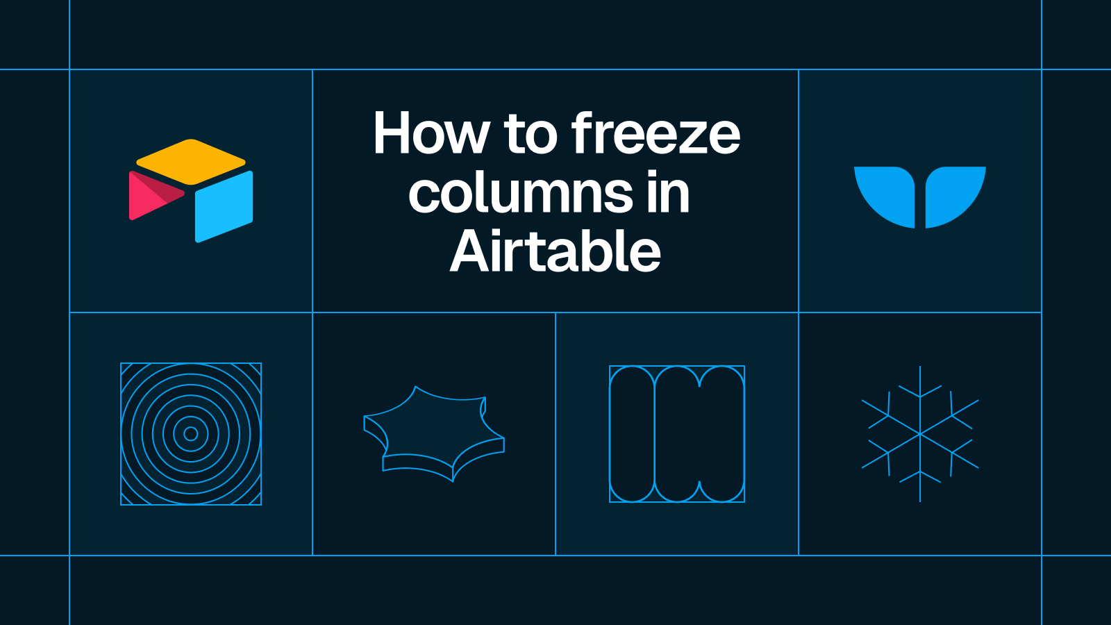 Title card reading 'How to freeze columns in Airtable' with the Airtable logo